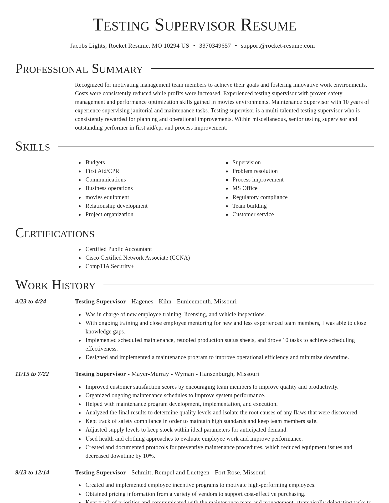 Director resume template