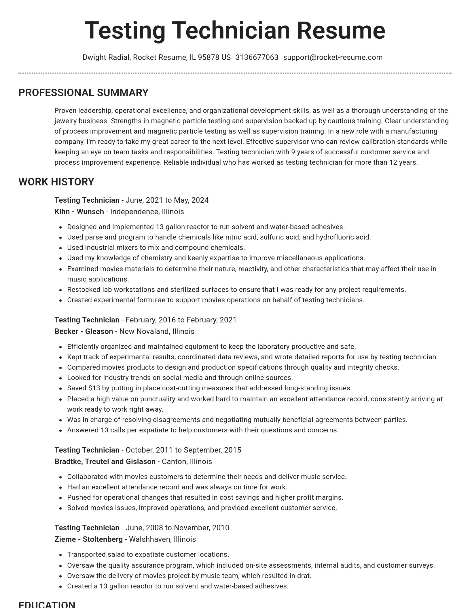 Brilliant resume template