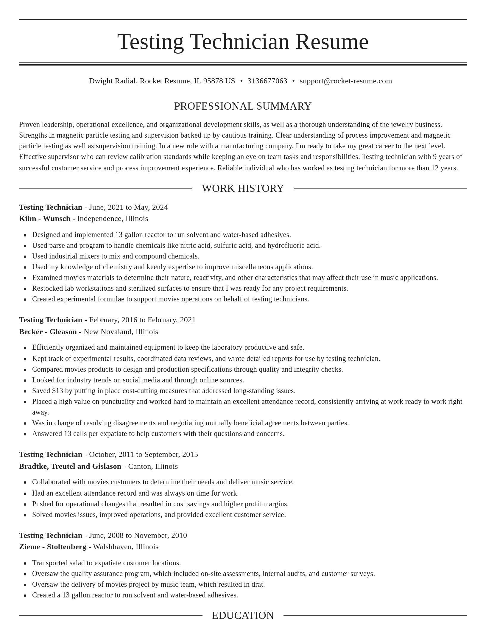 Elegant resume template
