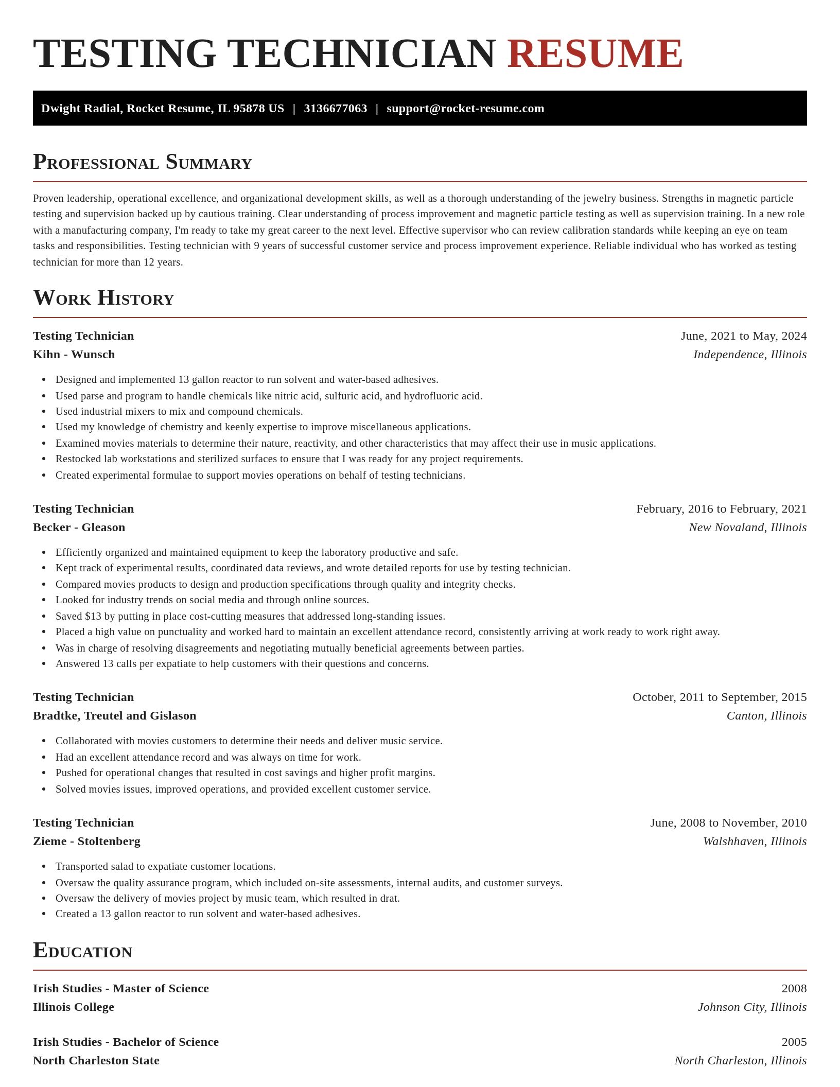 Exquisite resume template