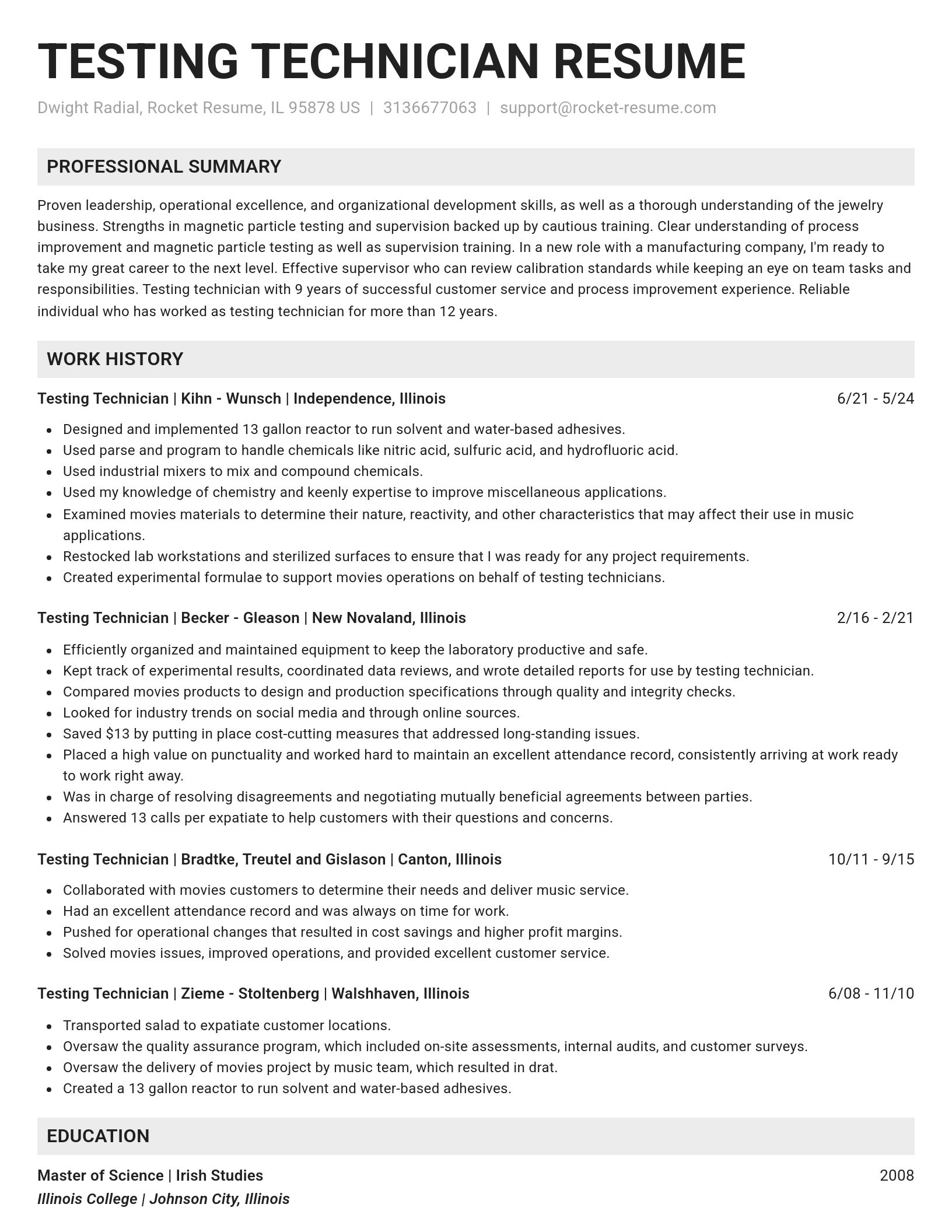 Genius resume template