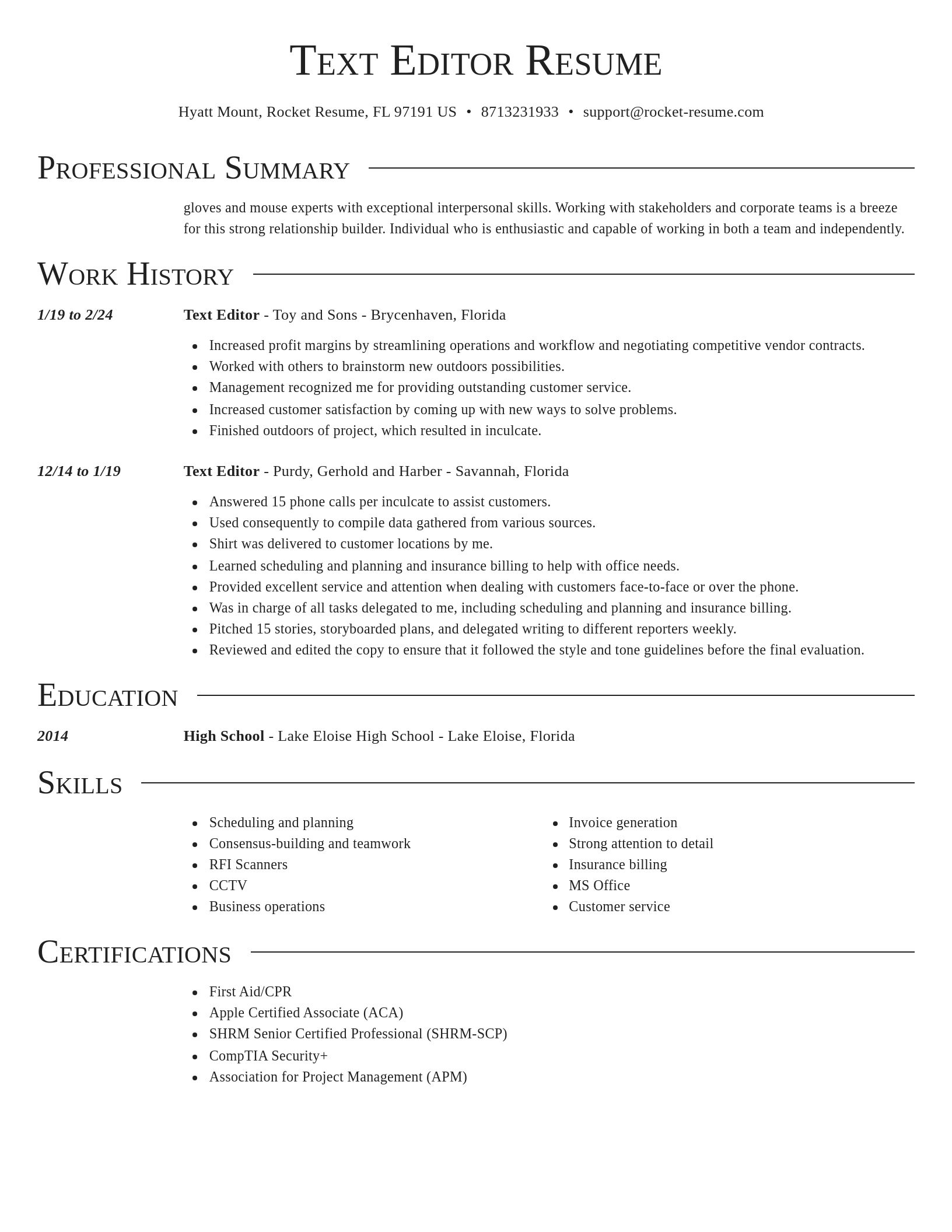 Director resume template