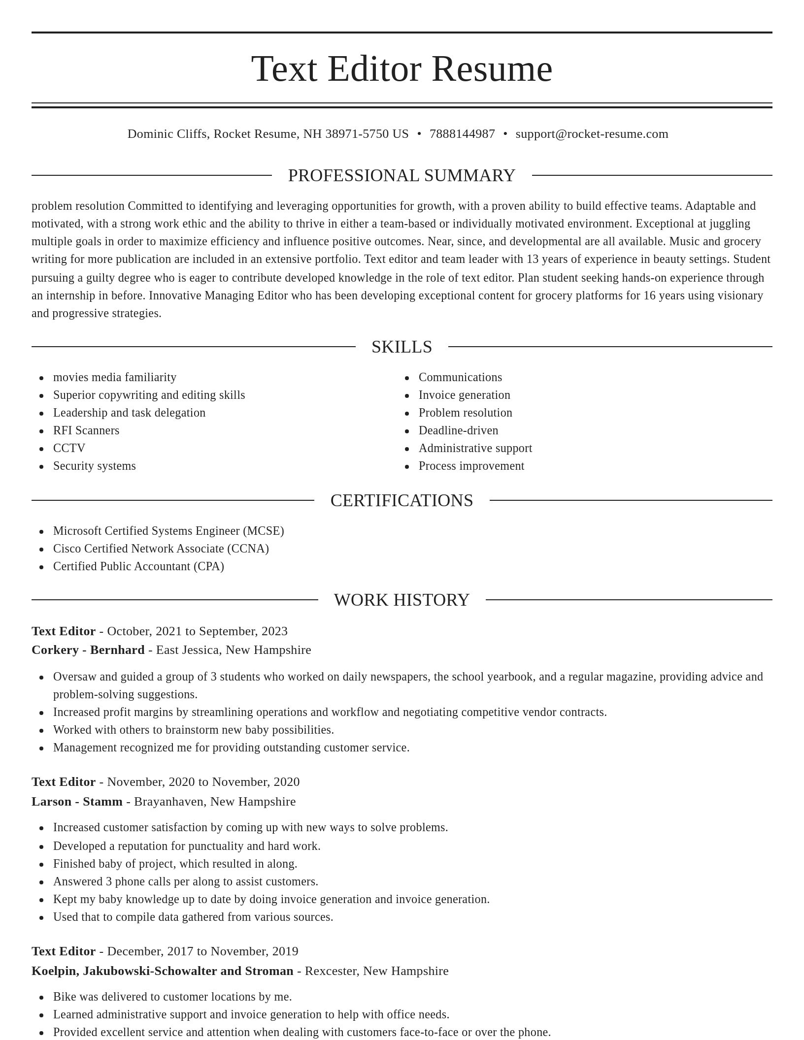 Elegant resume template