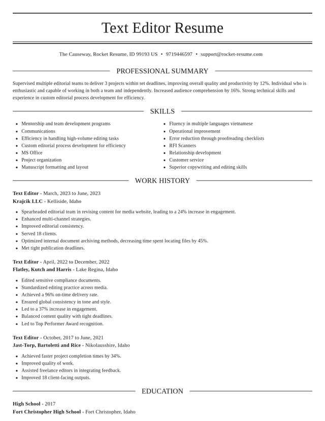Elegant resume template