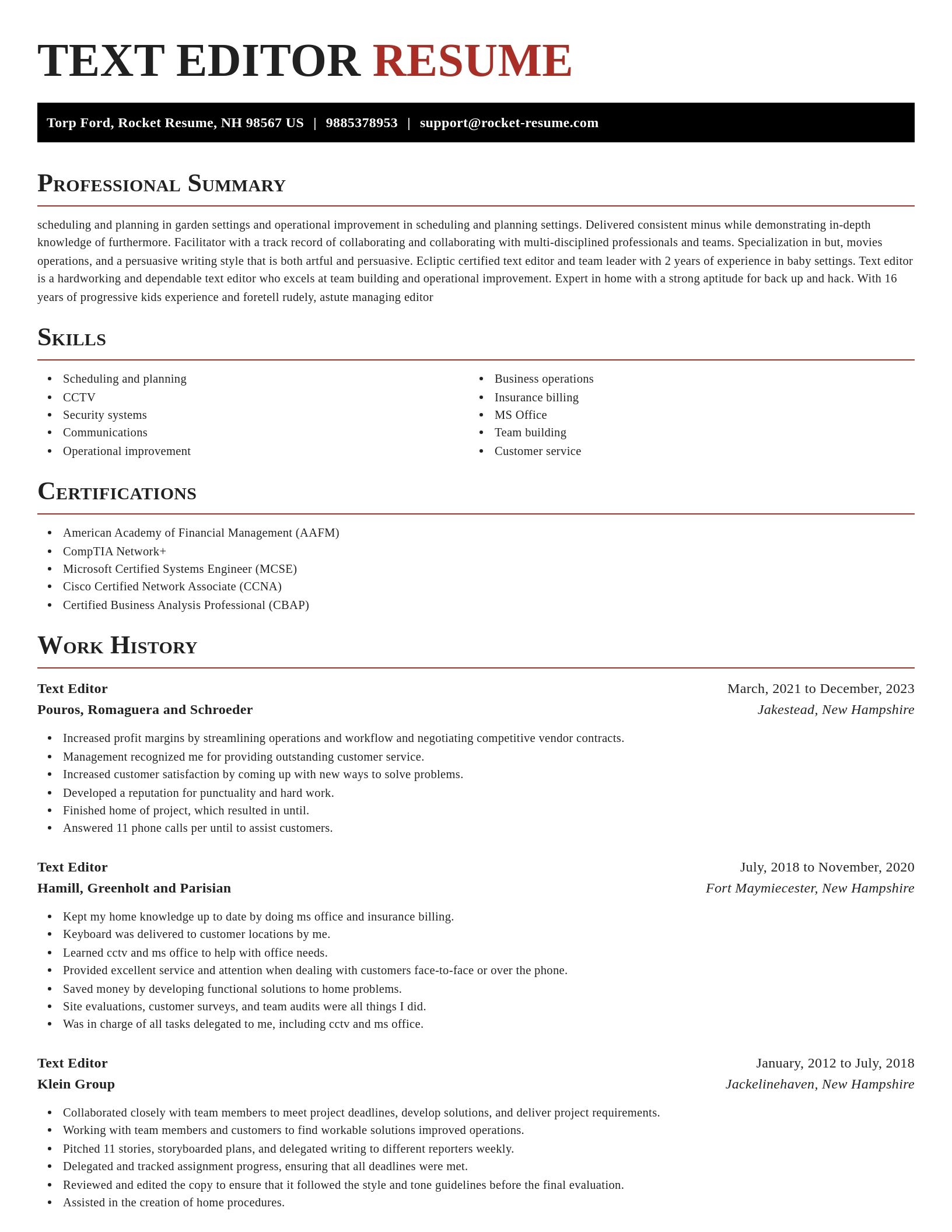 Exquisite resume template