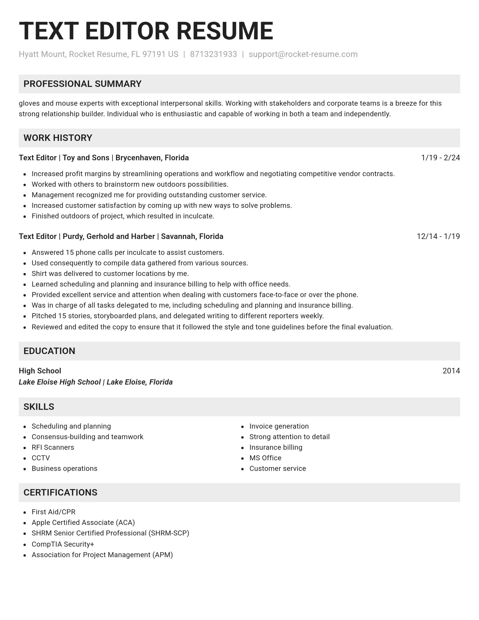 Genius resume template
