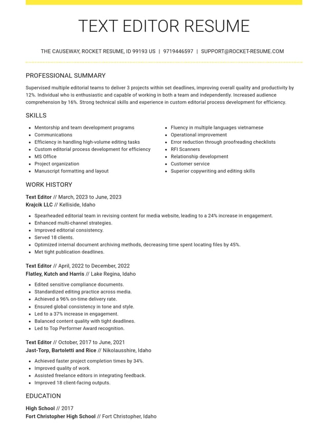 Grand resume template