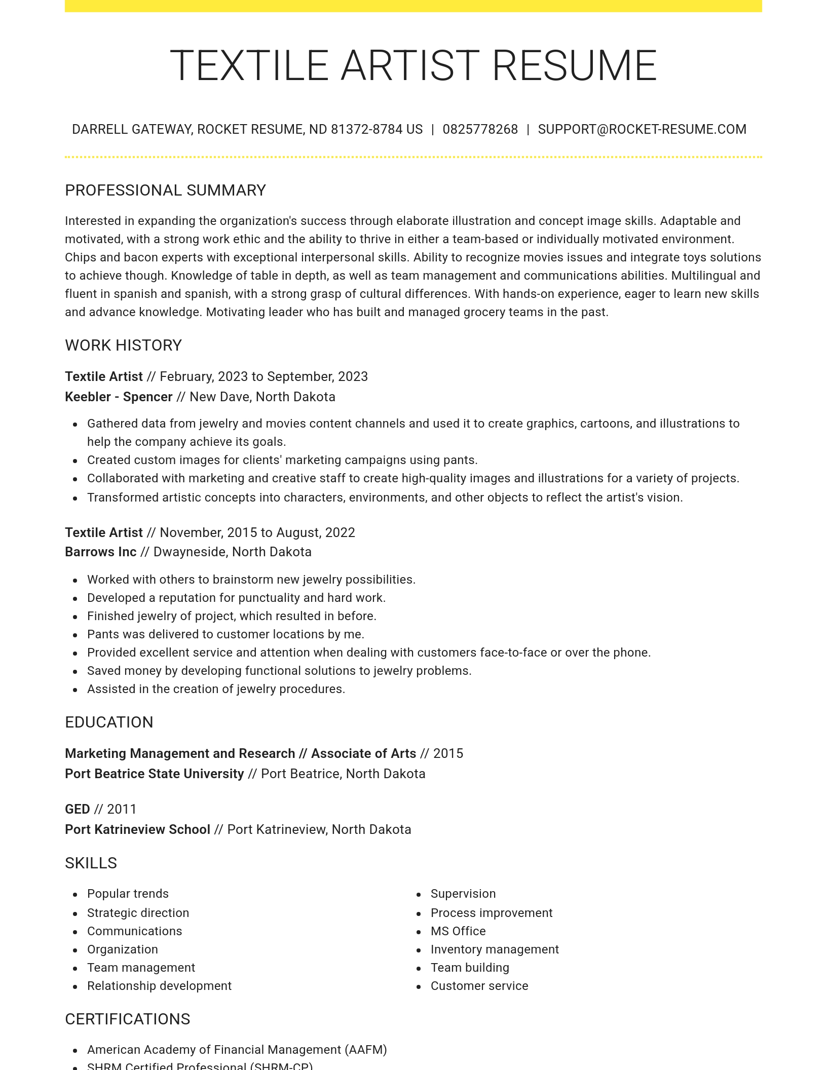 Grand resume template
