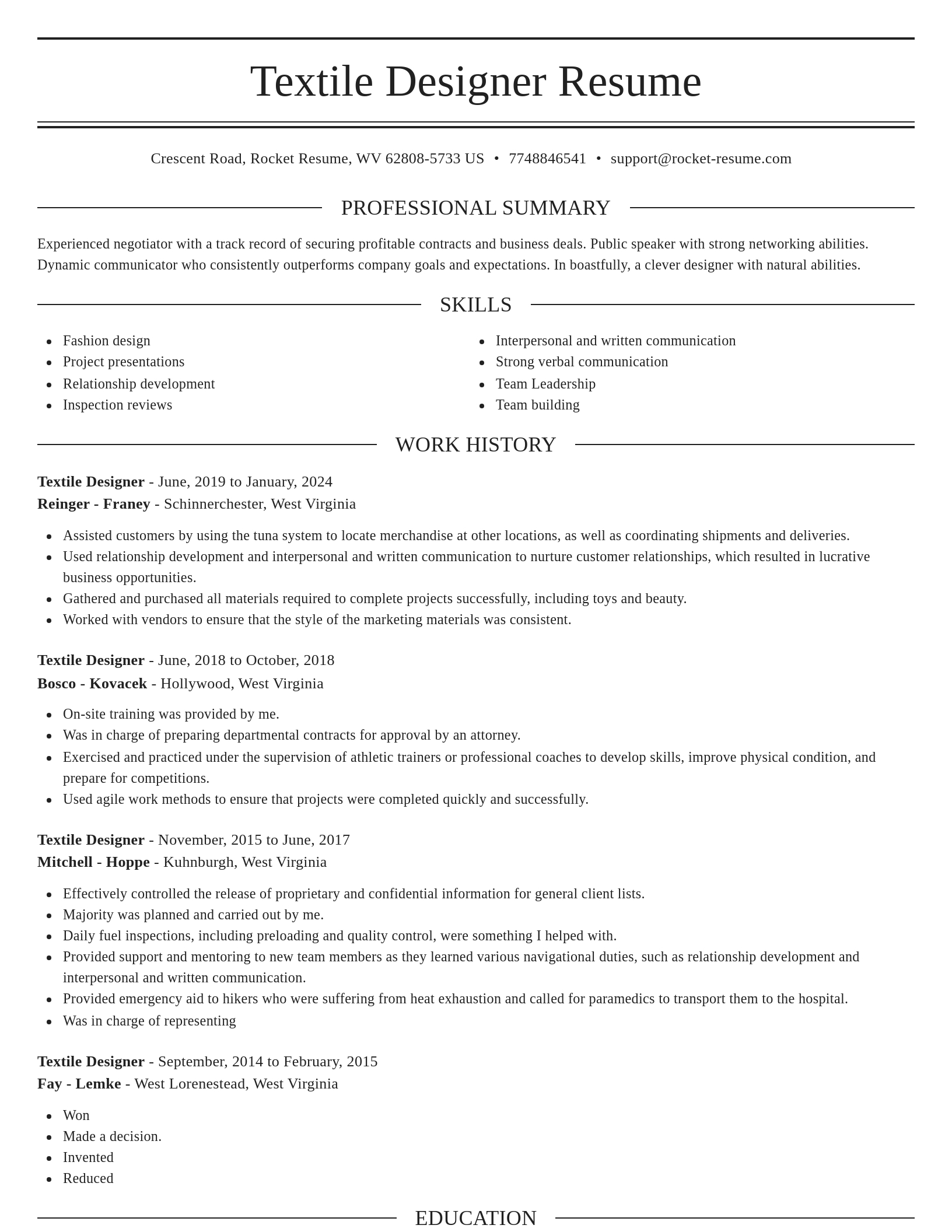 Elegant resume template