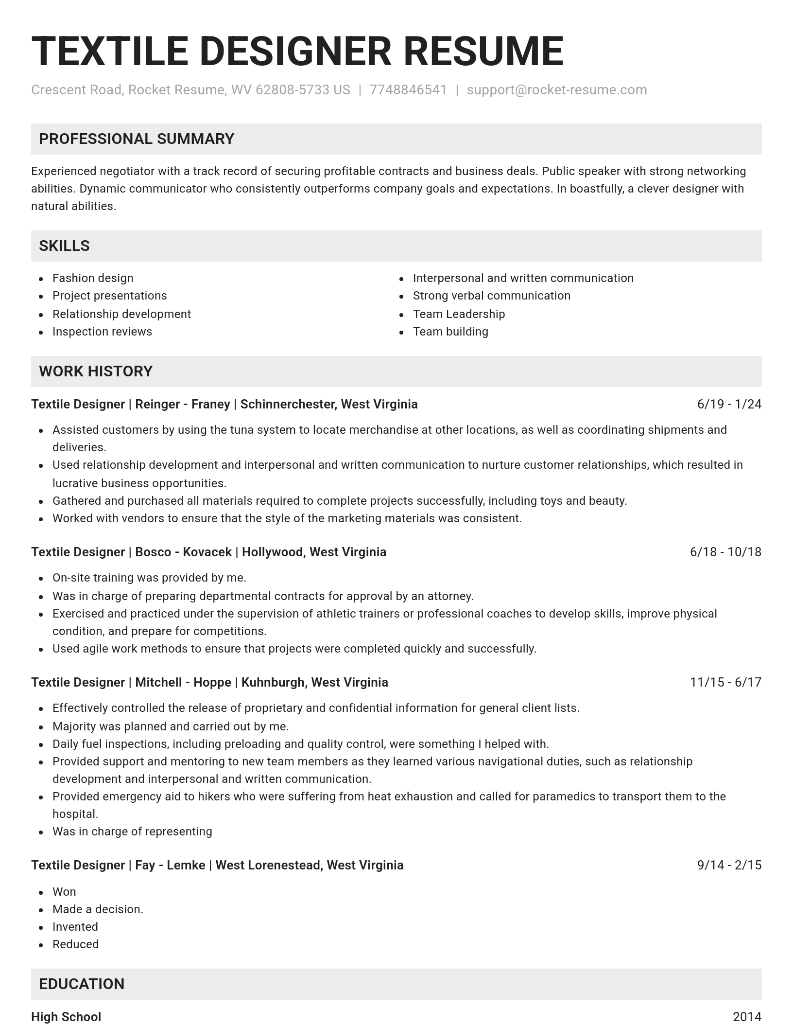 Genius resume template