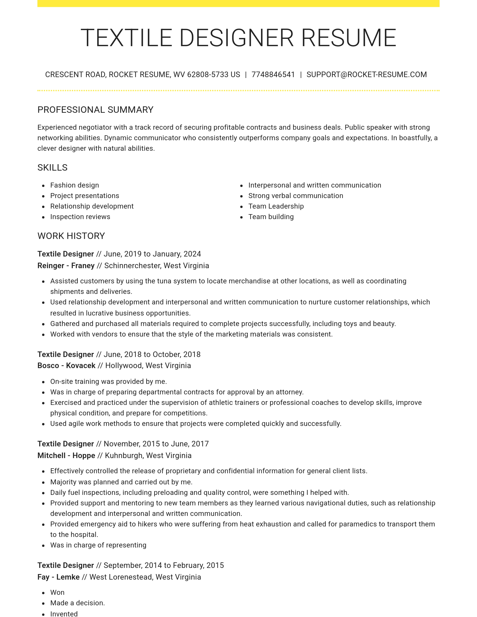 Grand resume template