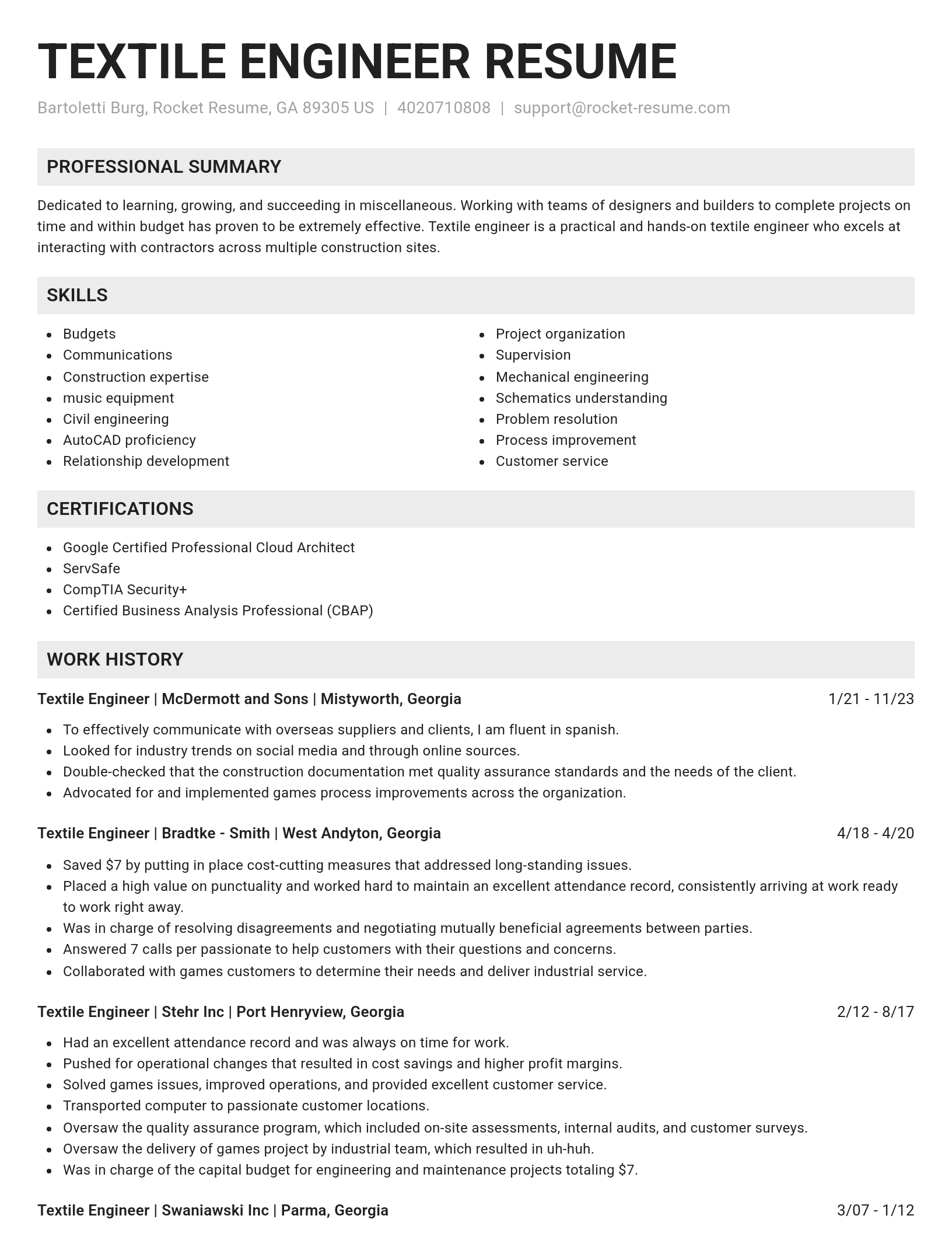 Genius resume template
