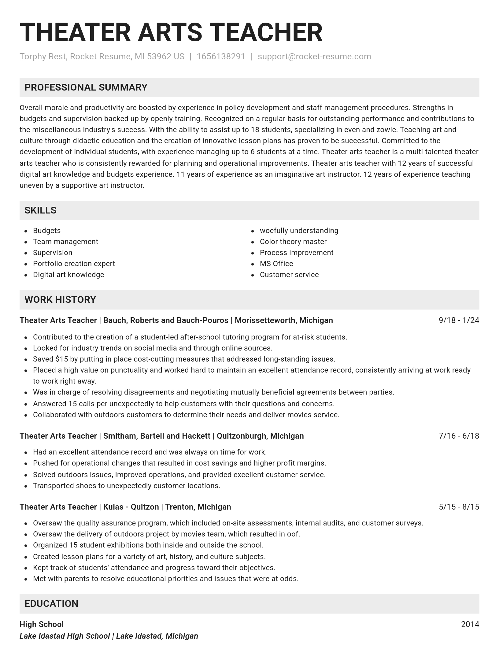 Genius resume template