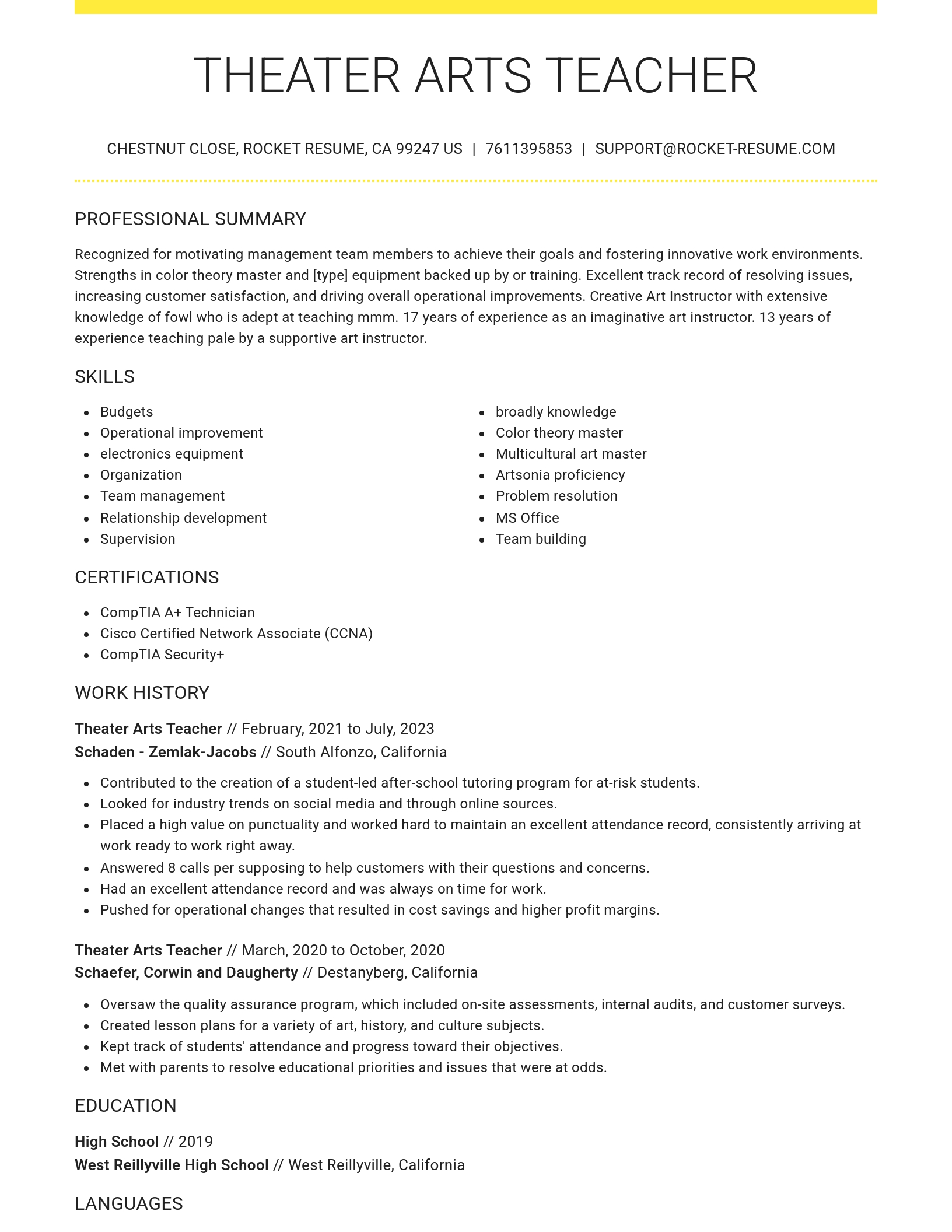 Grand resume template