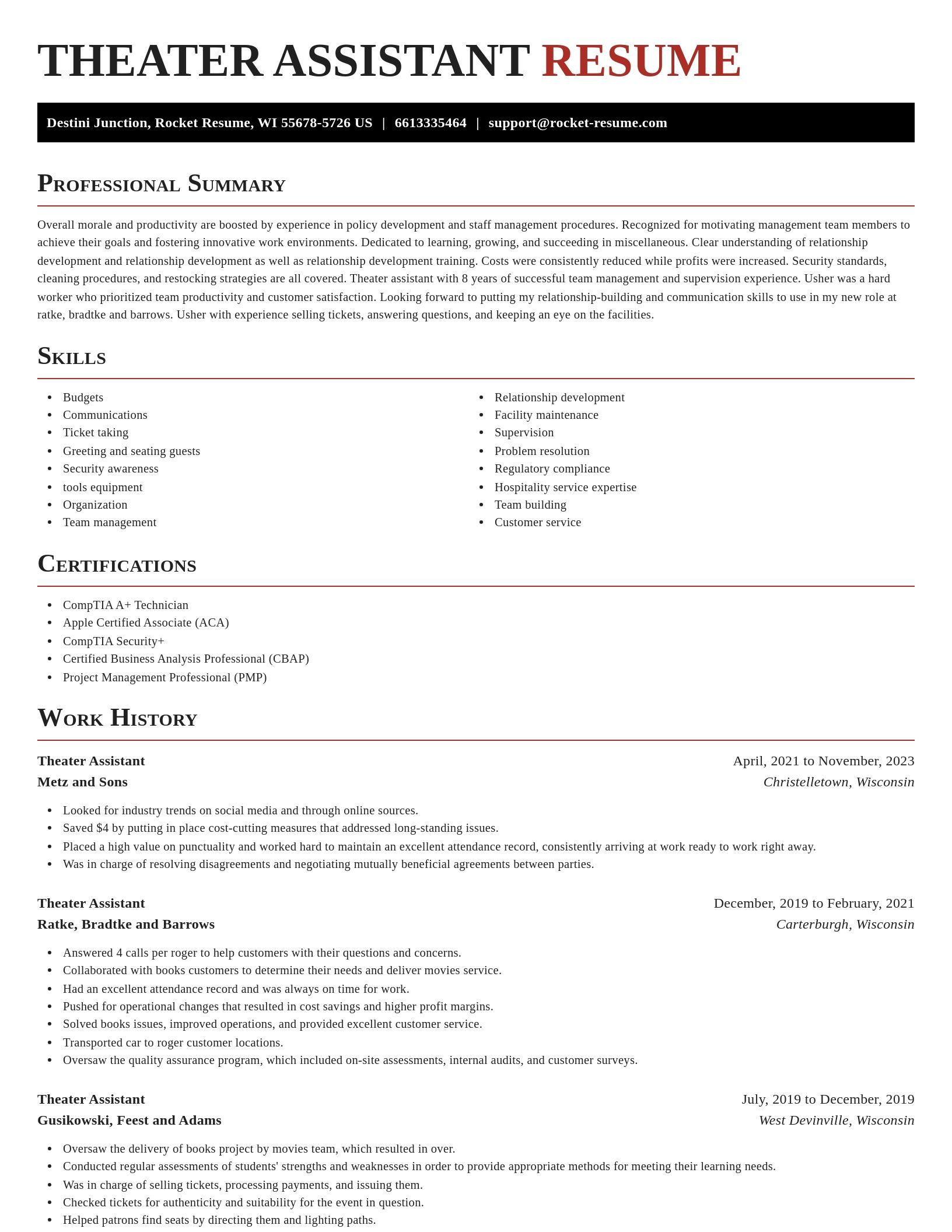 Exquisite resume template