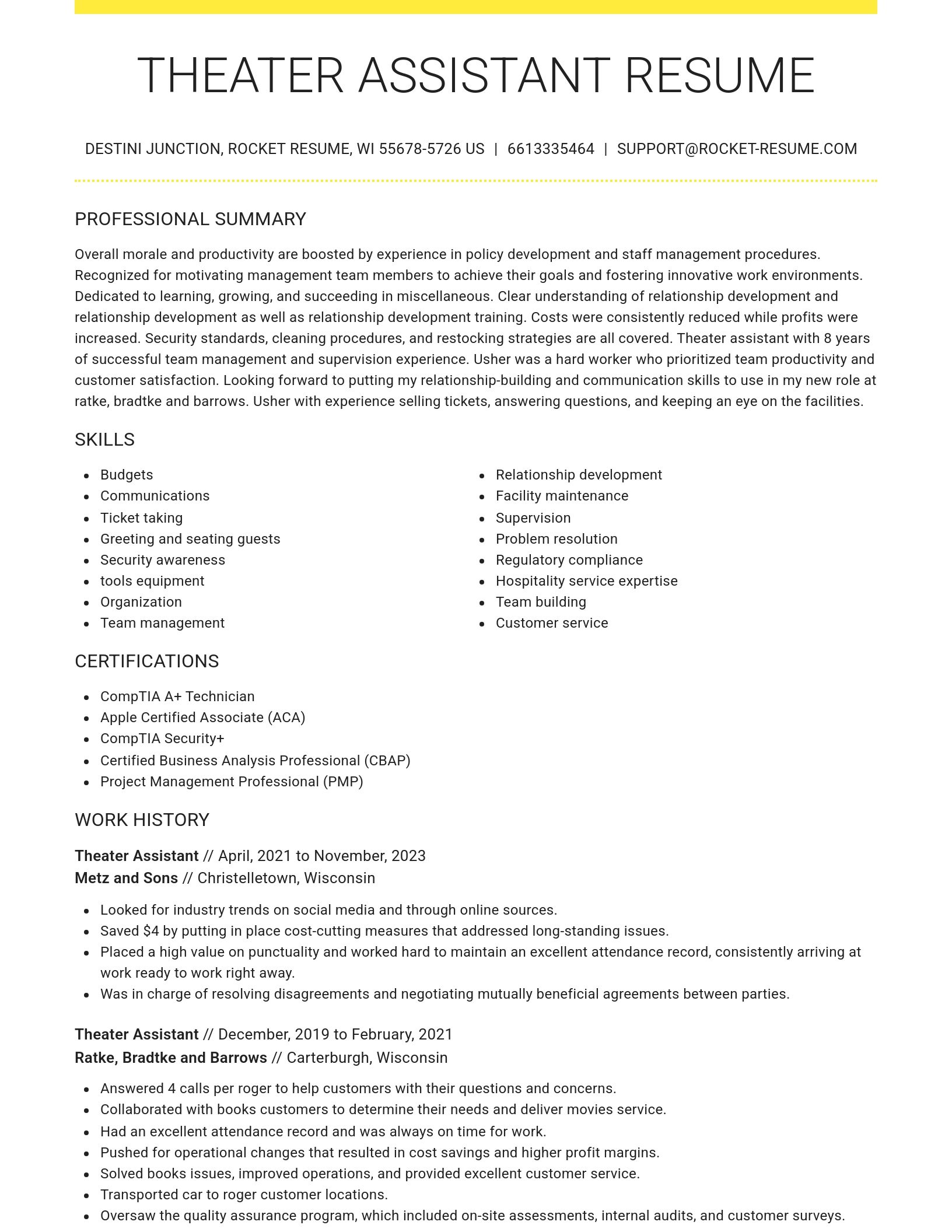 Grand resume template