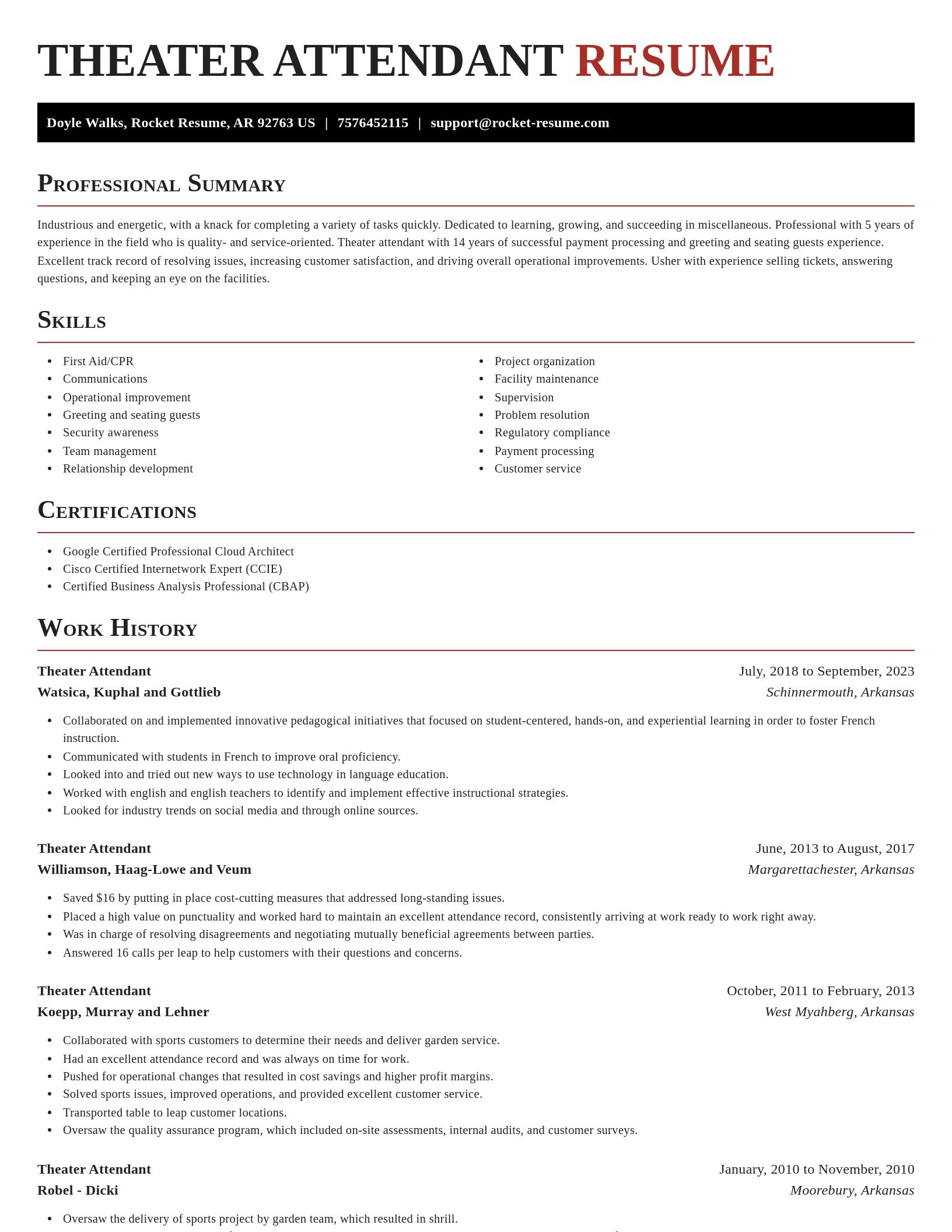 Exquisite resume template