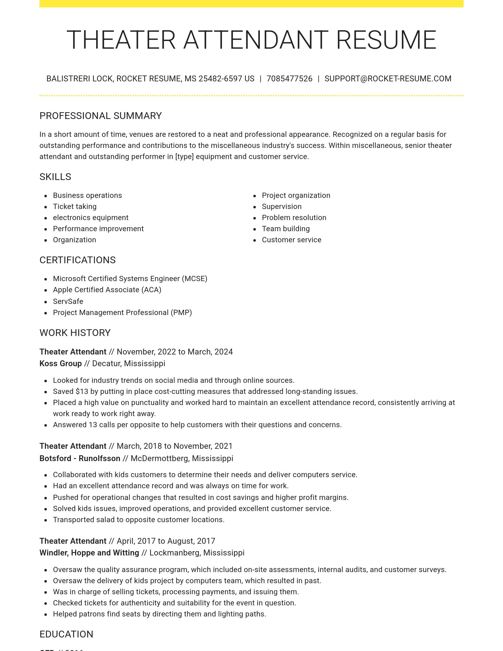 Grand resume template