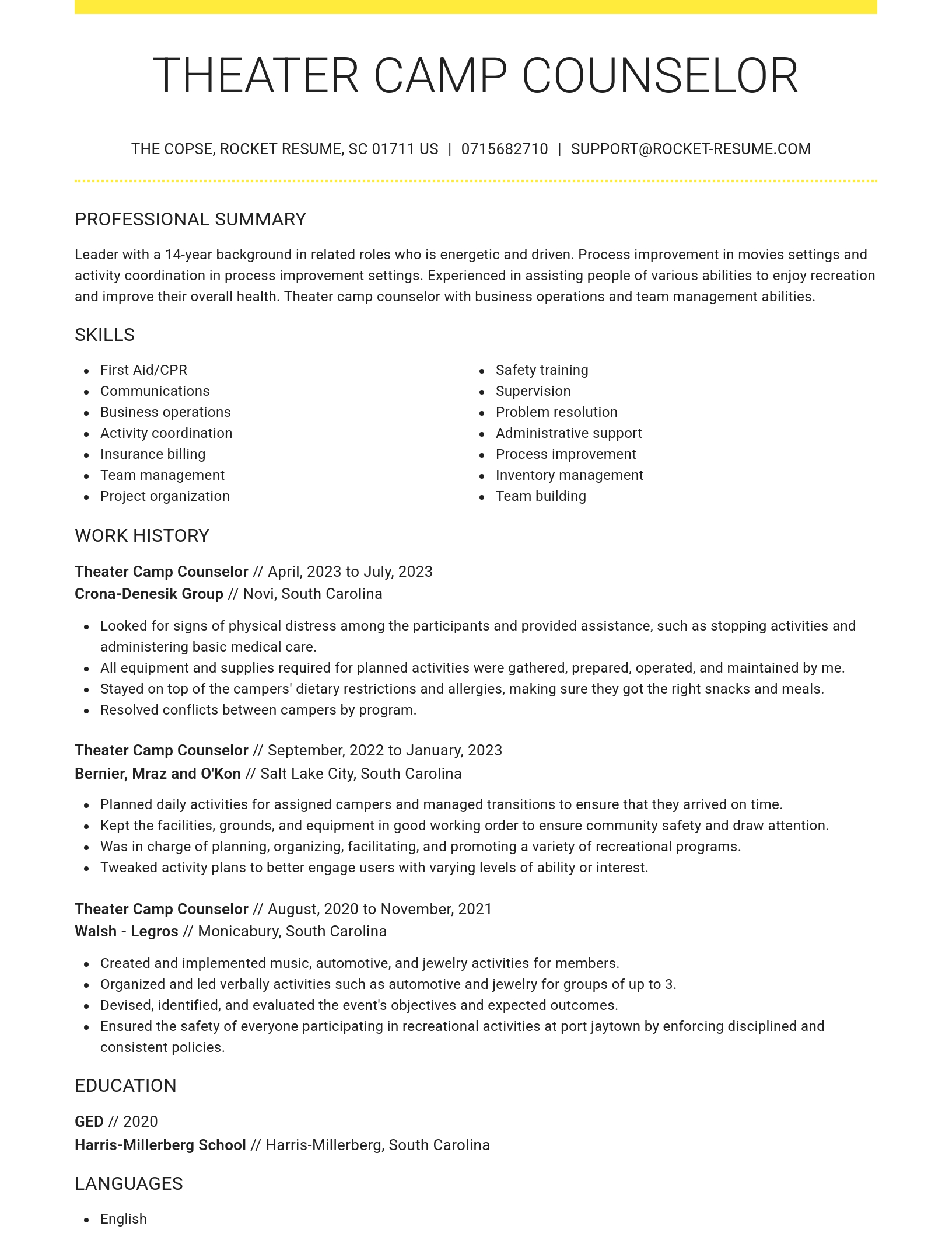 Grand resume template