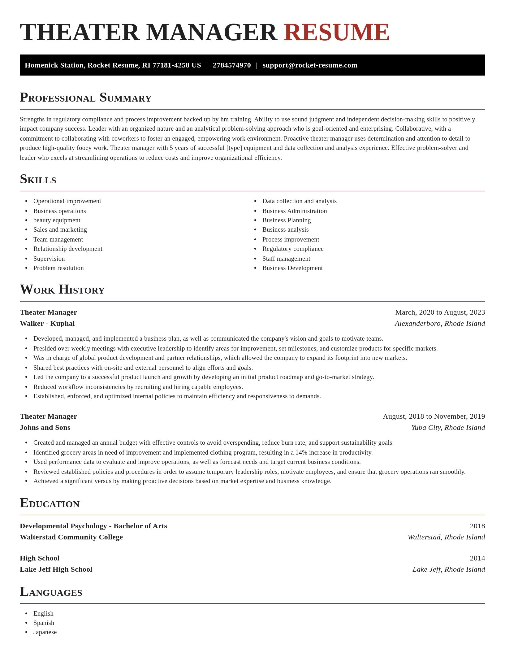 Exquisite resume template