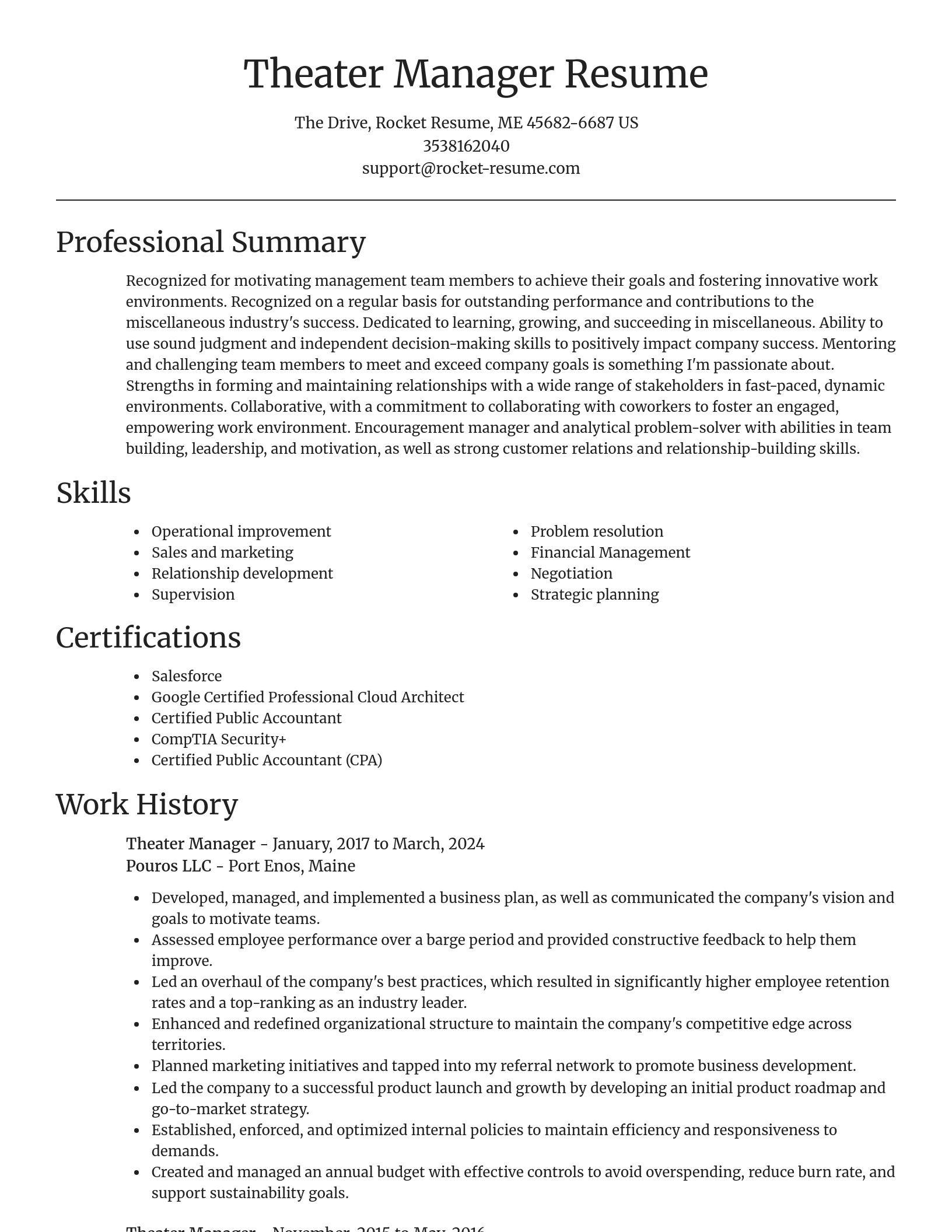 Focal Point resume template