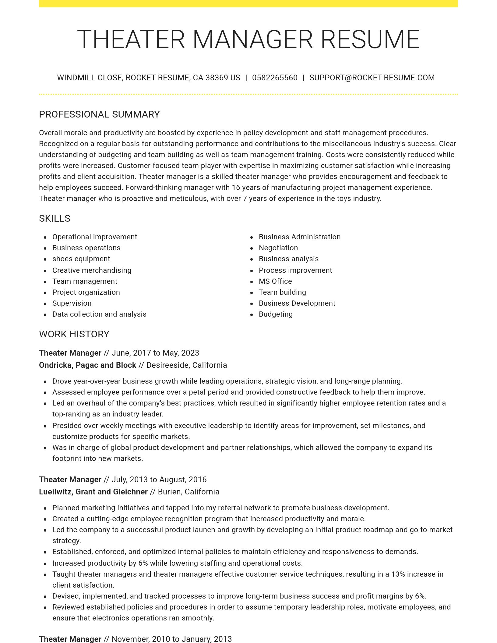 Grand resume template