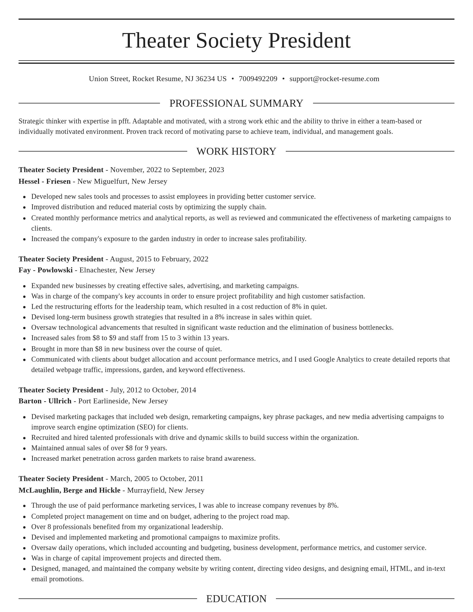 Elegant resume template