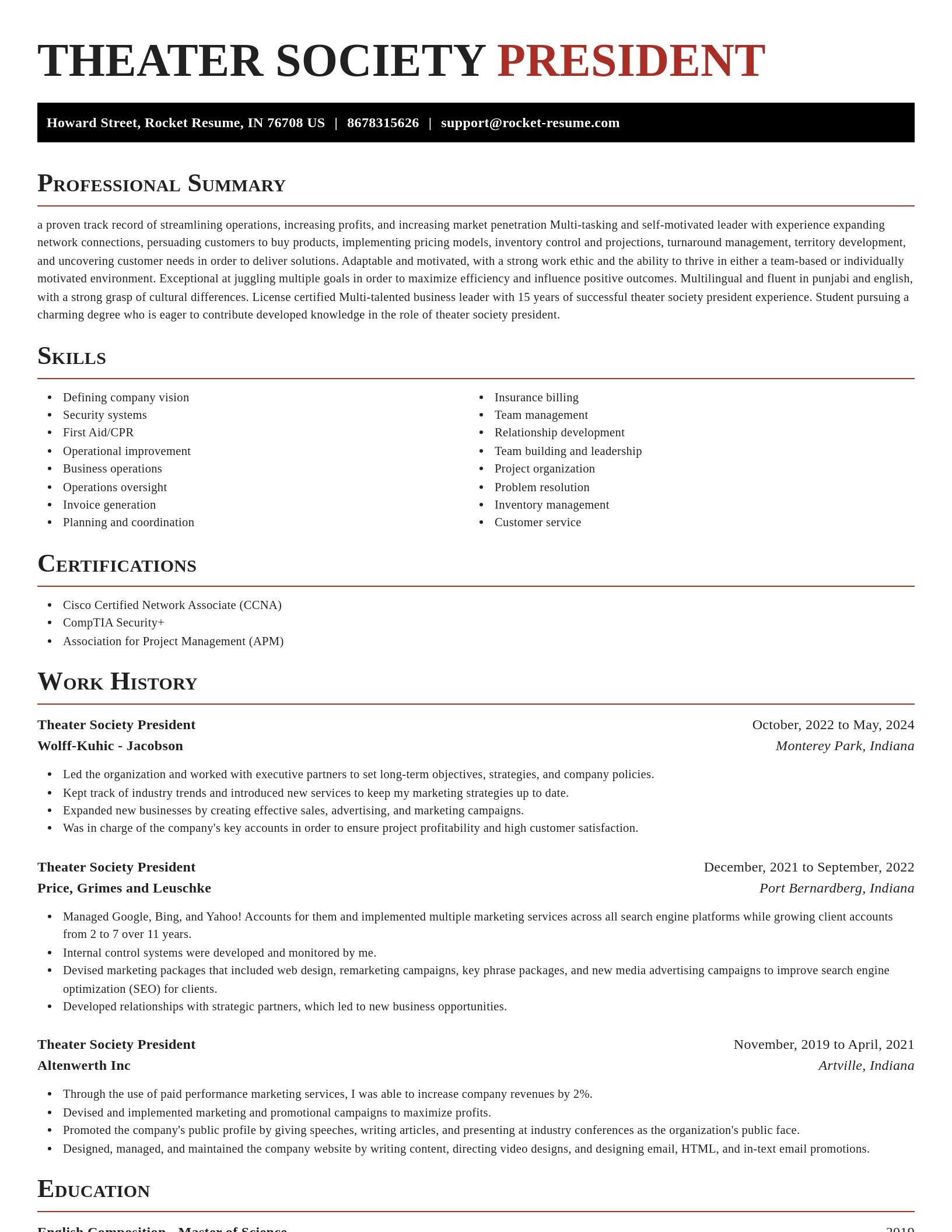 Exquisite resume template
