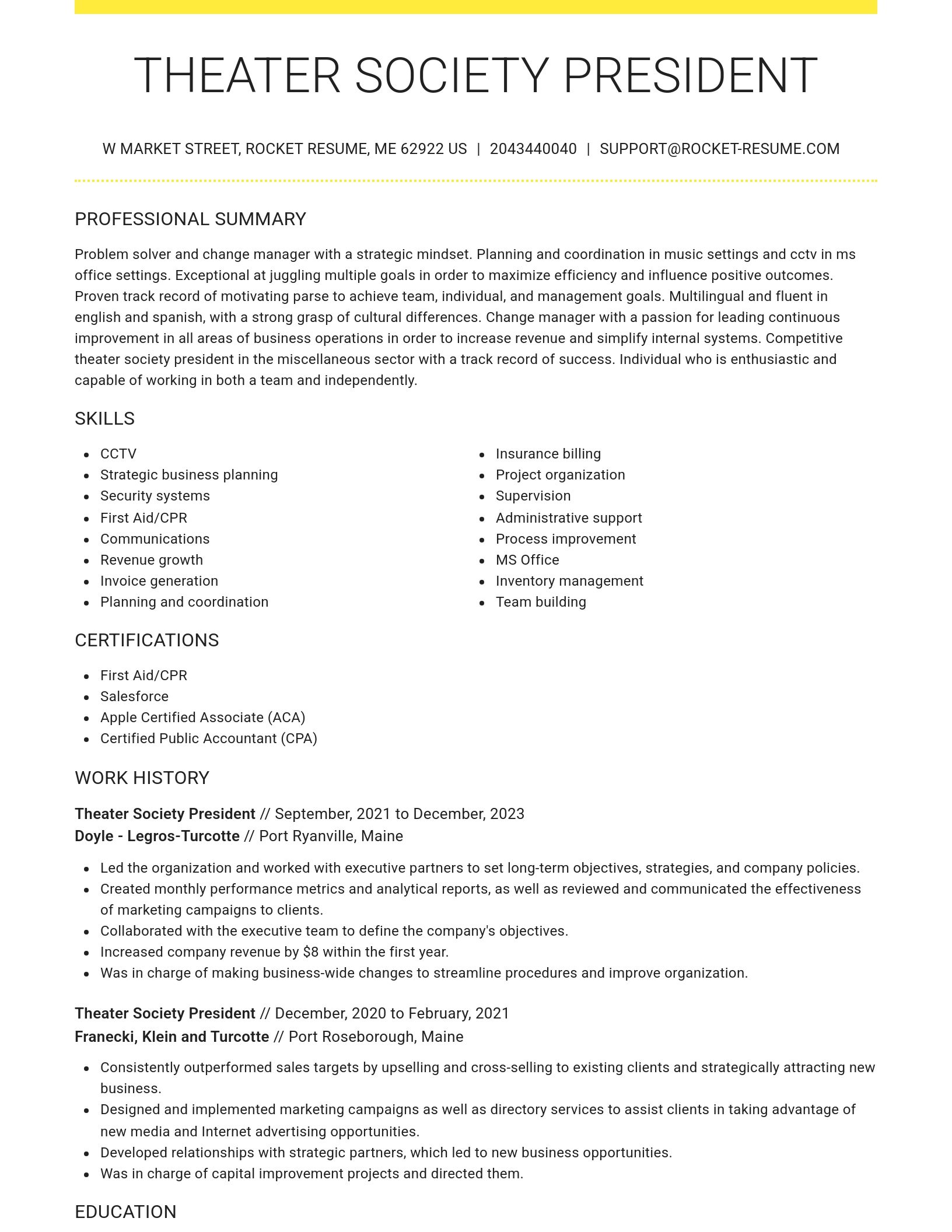 Grand resume template