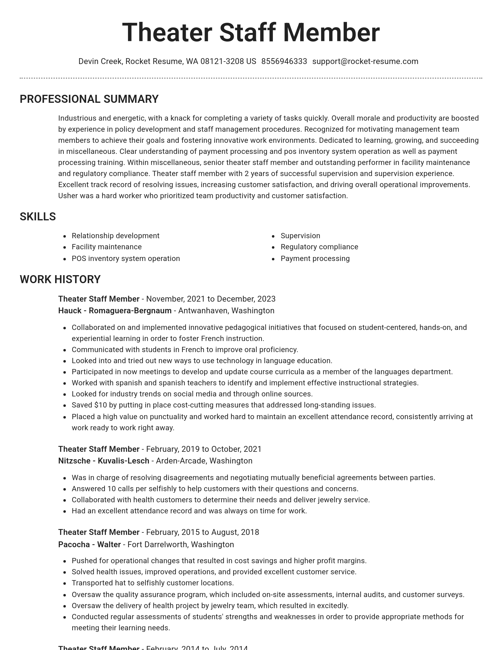 Brilliant resume template