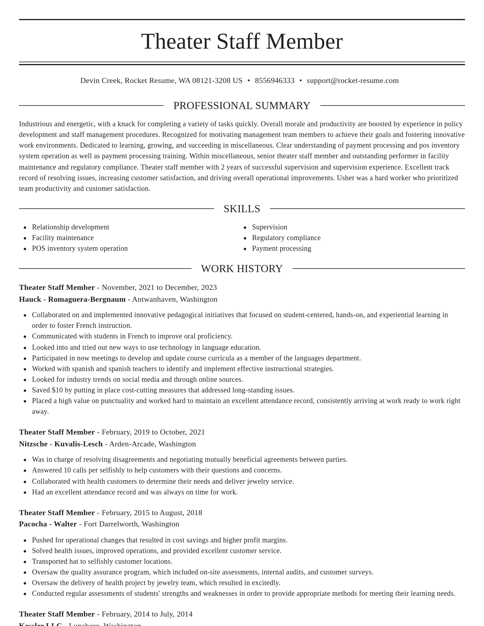 Elegant resume template