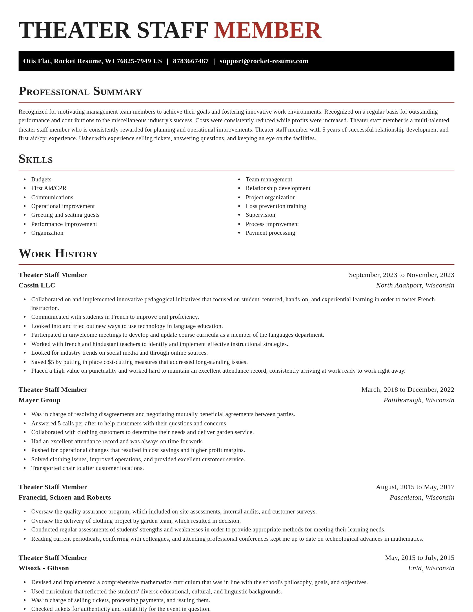 Exquisite resume template