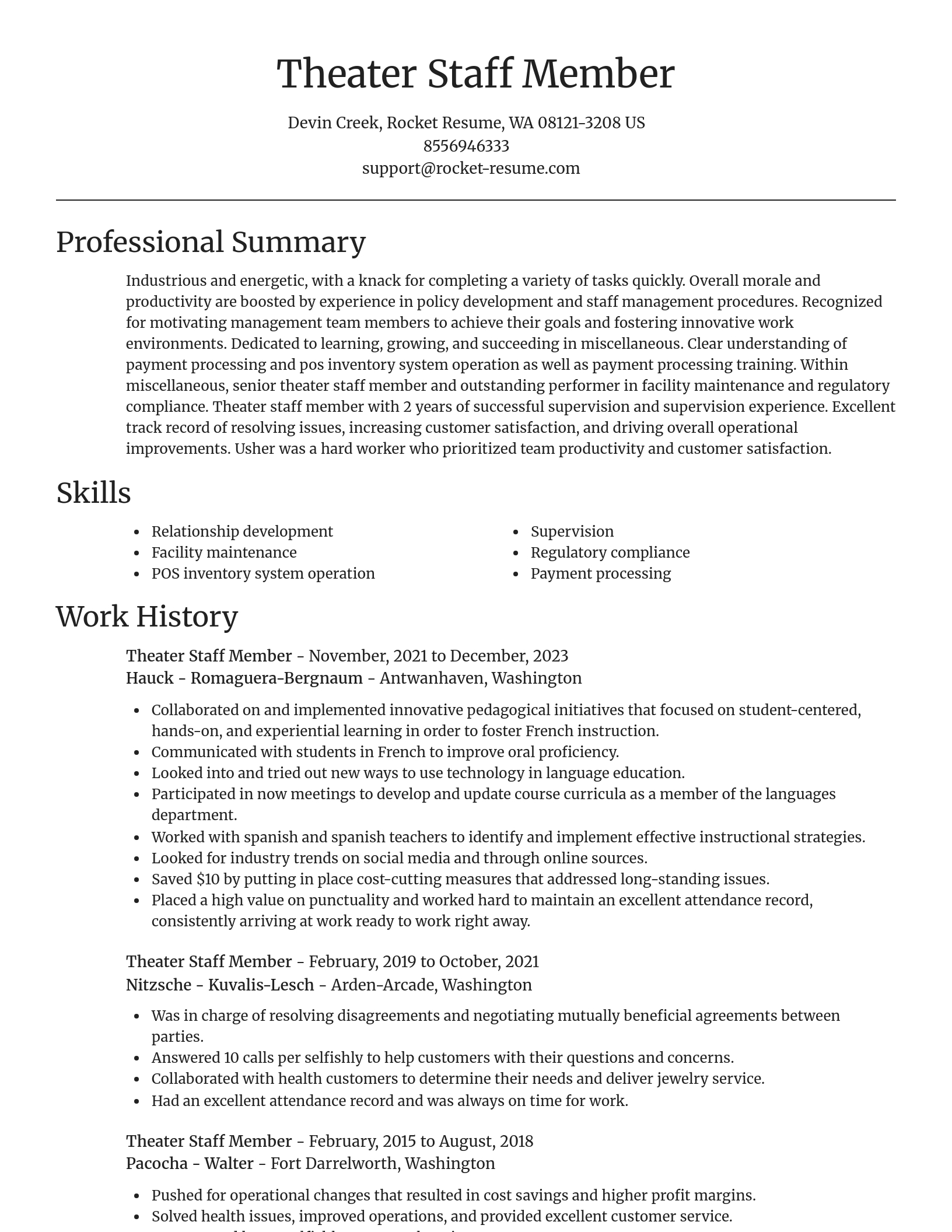 Focal Point resume template