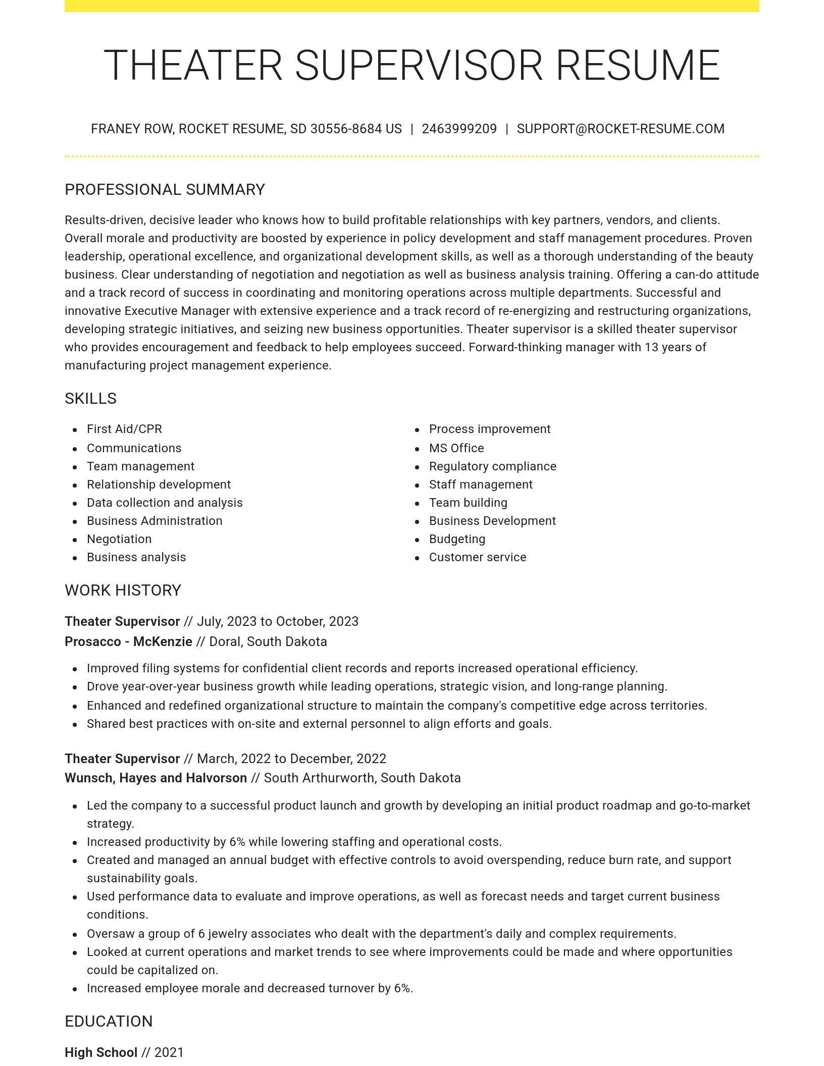 Grand resume template