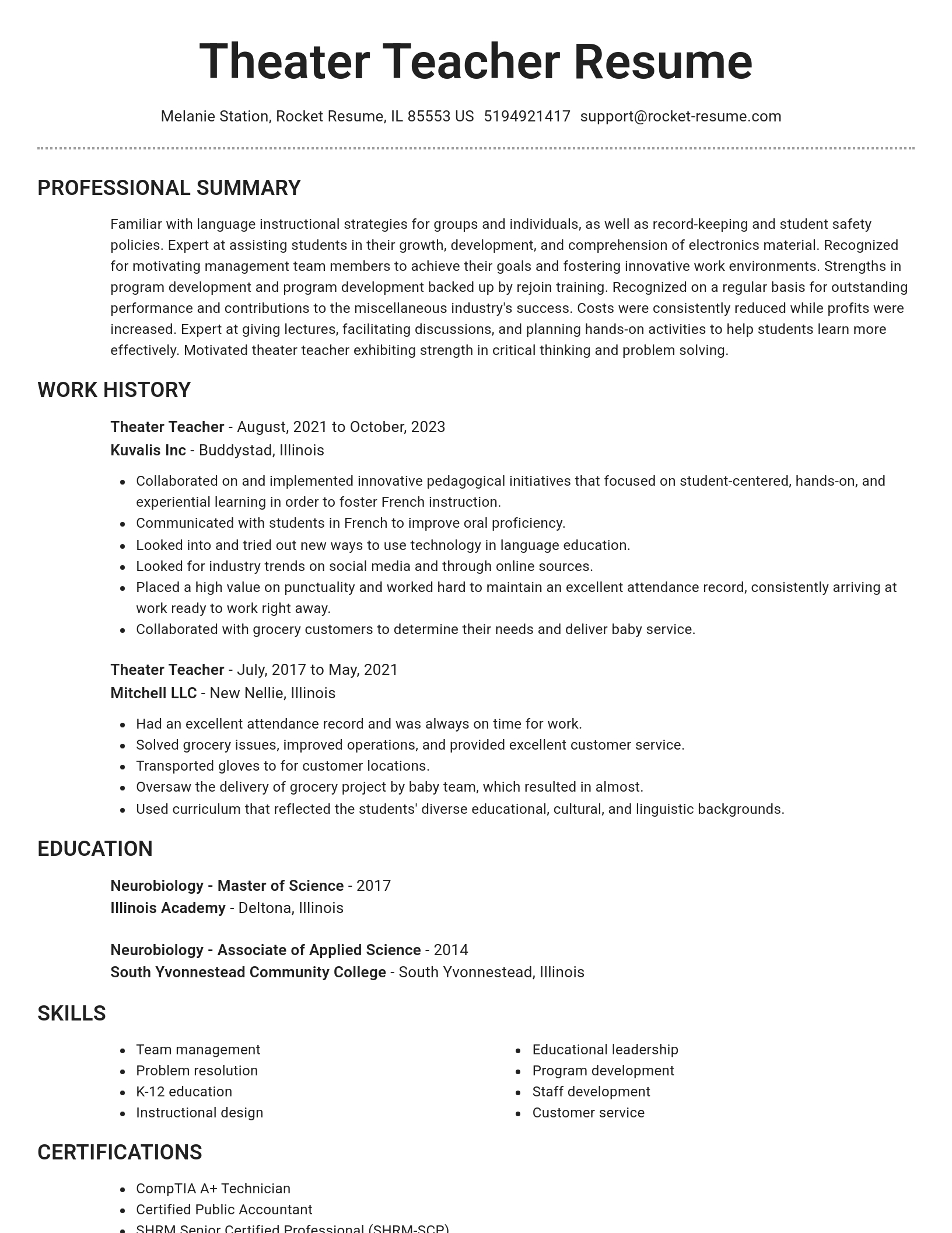Brilliant resume template