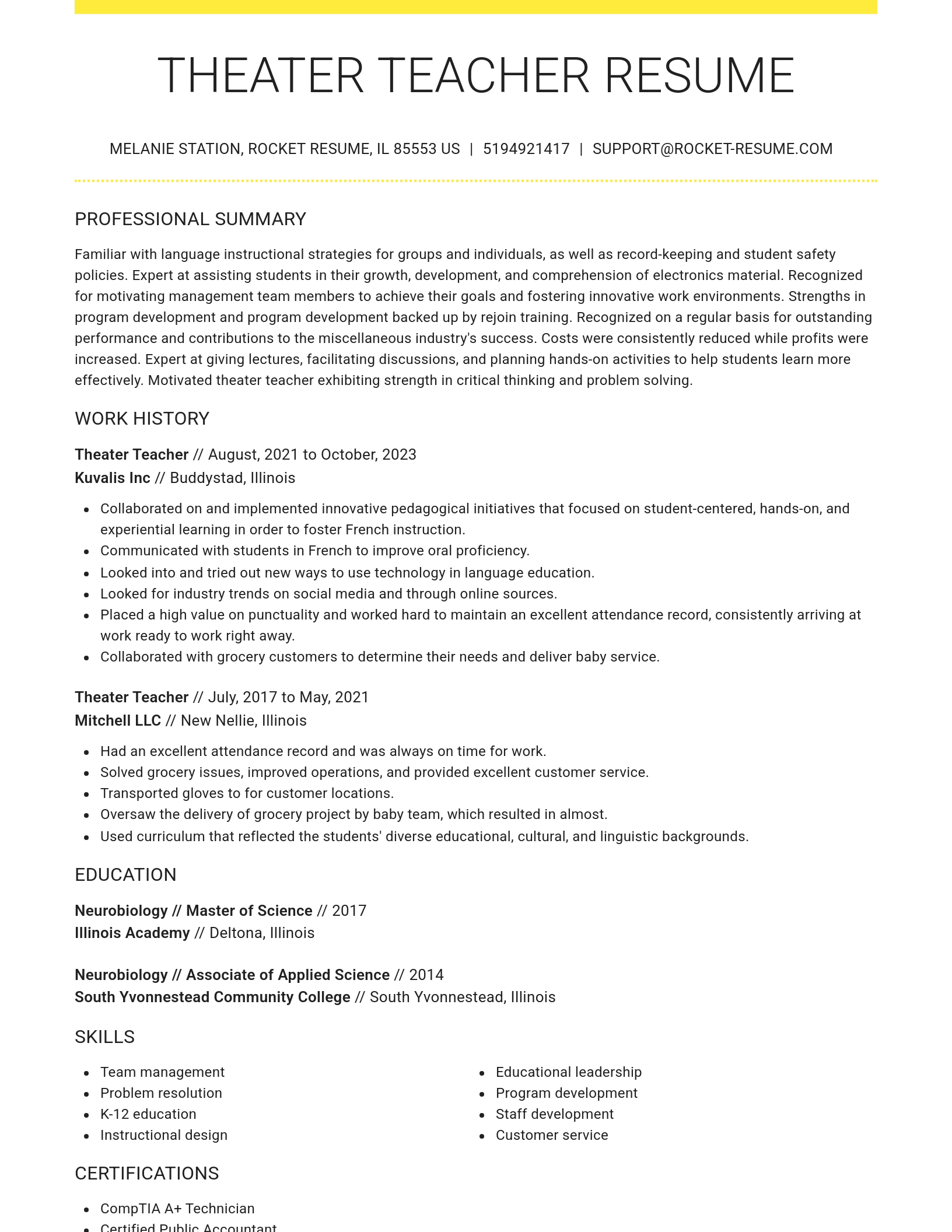 Grand resume template