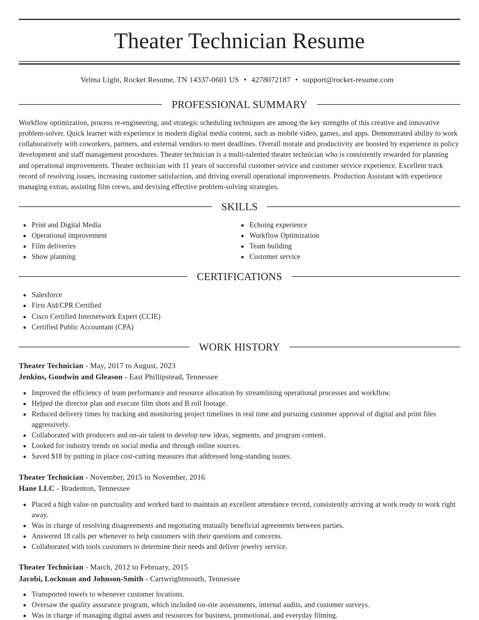 Elegant resume template