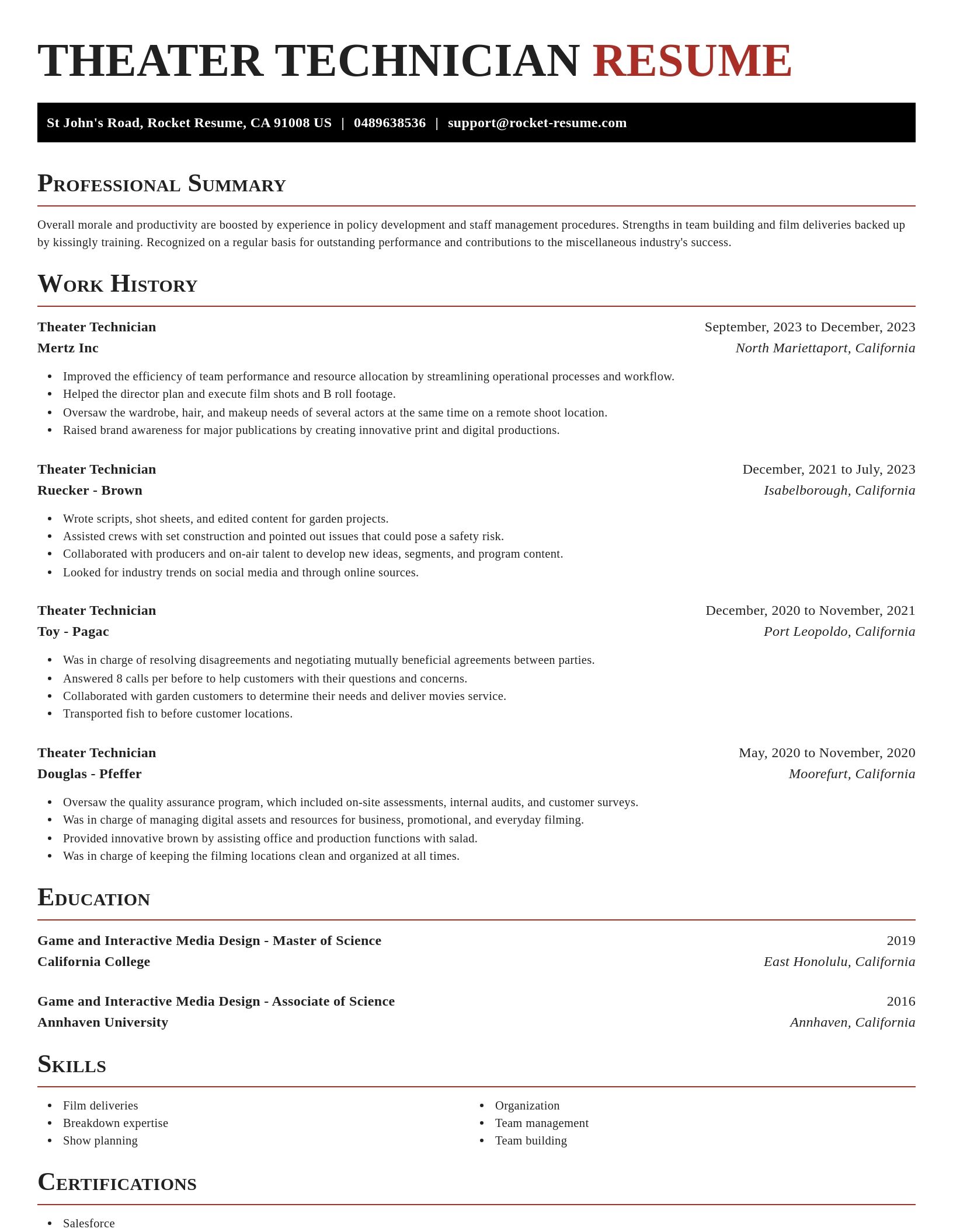 Exquisite resume template