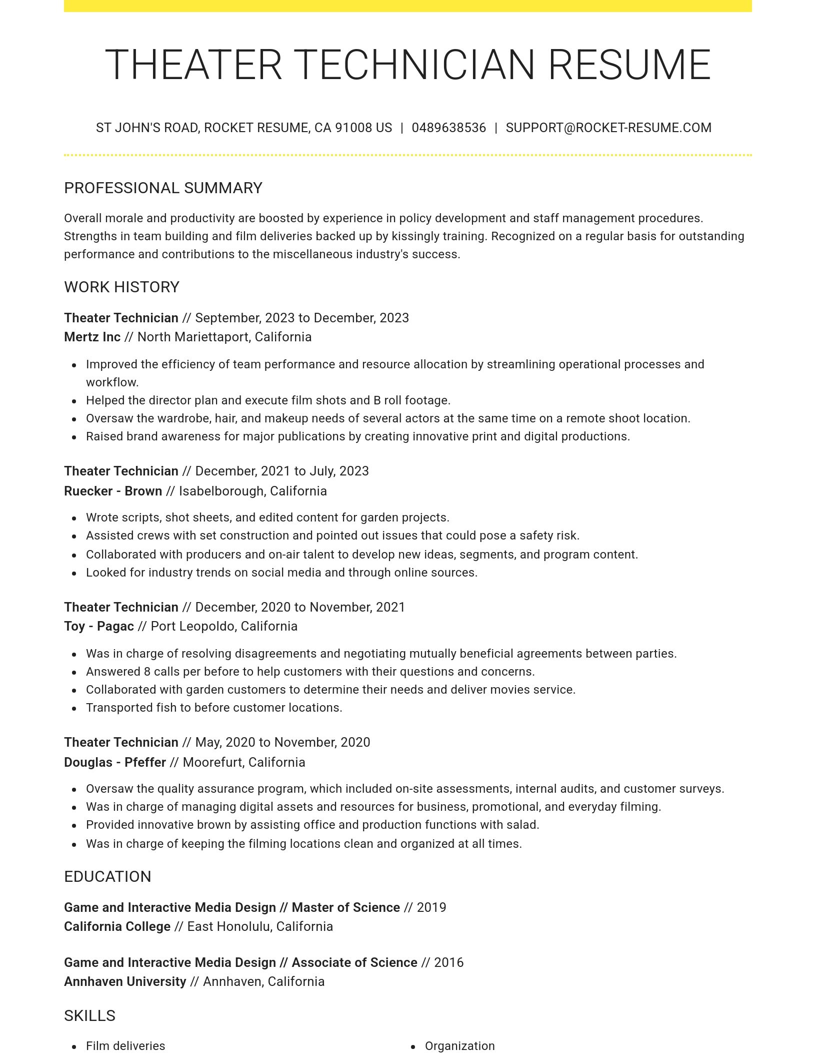 Grand resume template