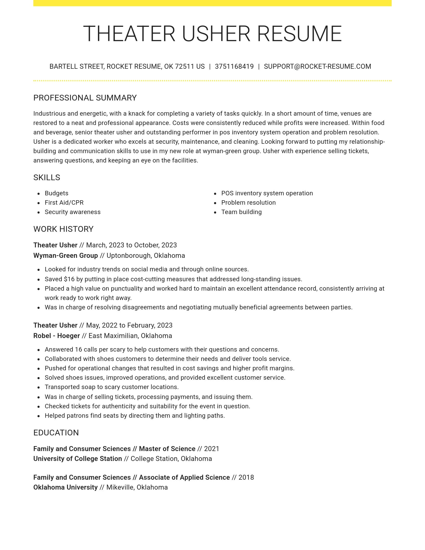 Grand resume template