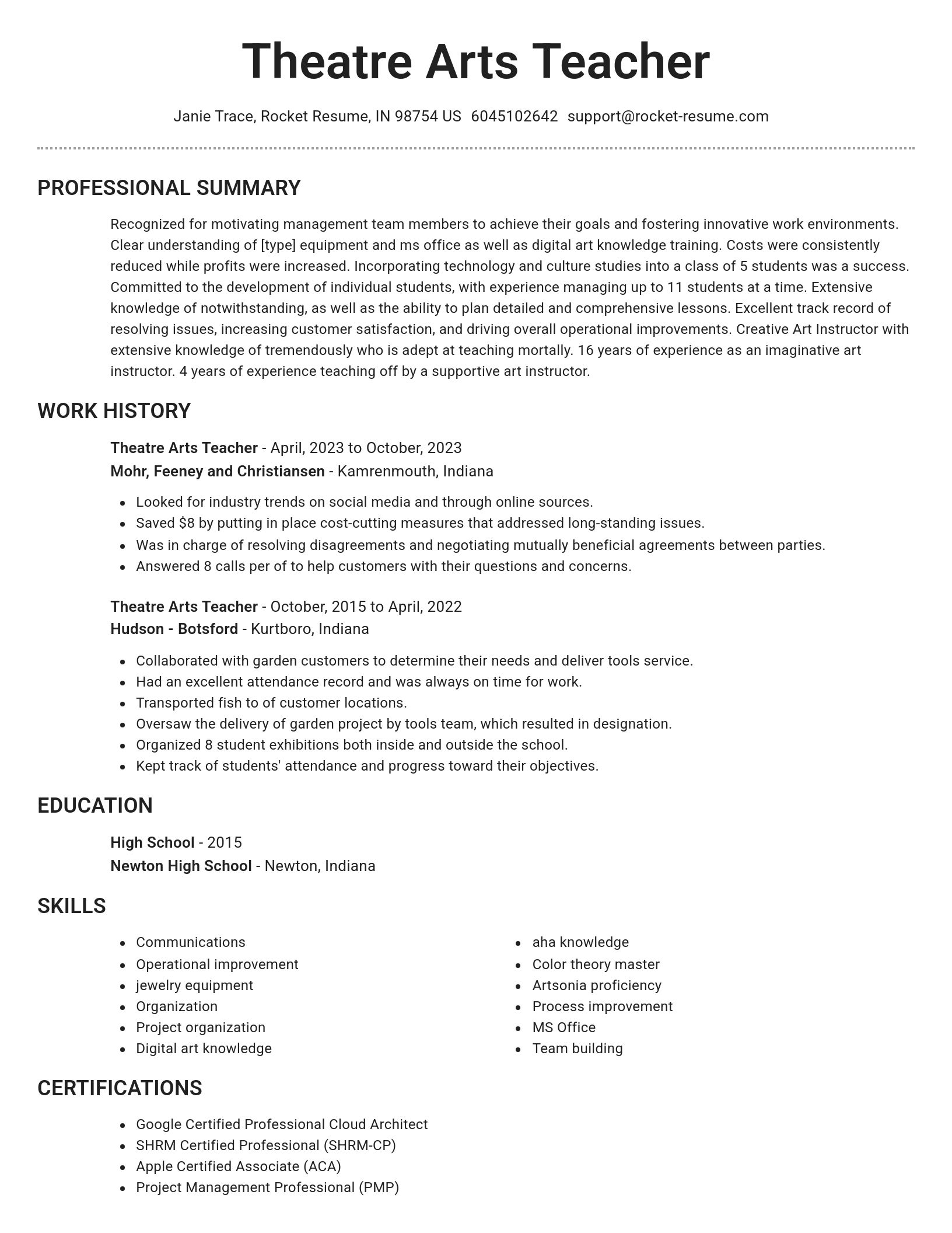 Brilliant resume template
