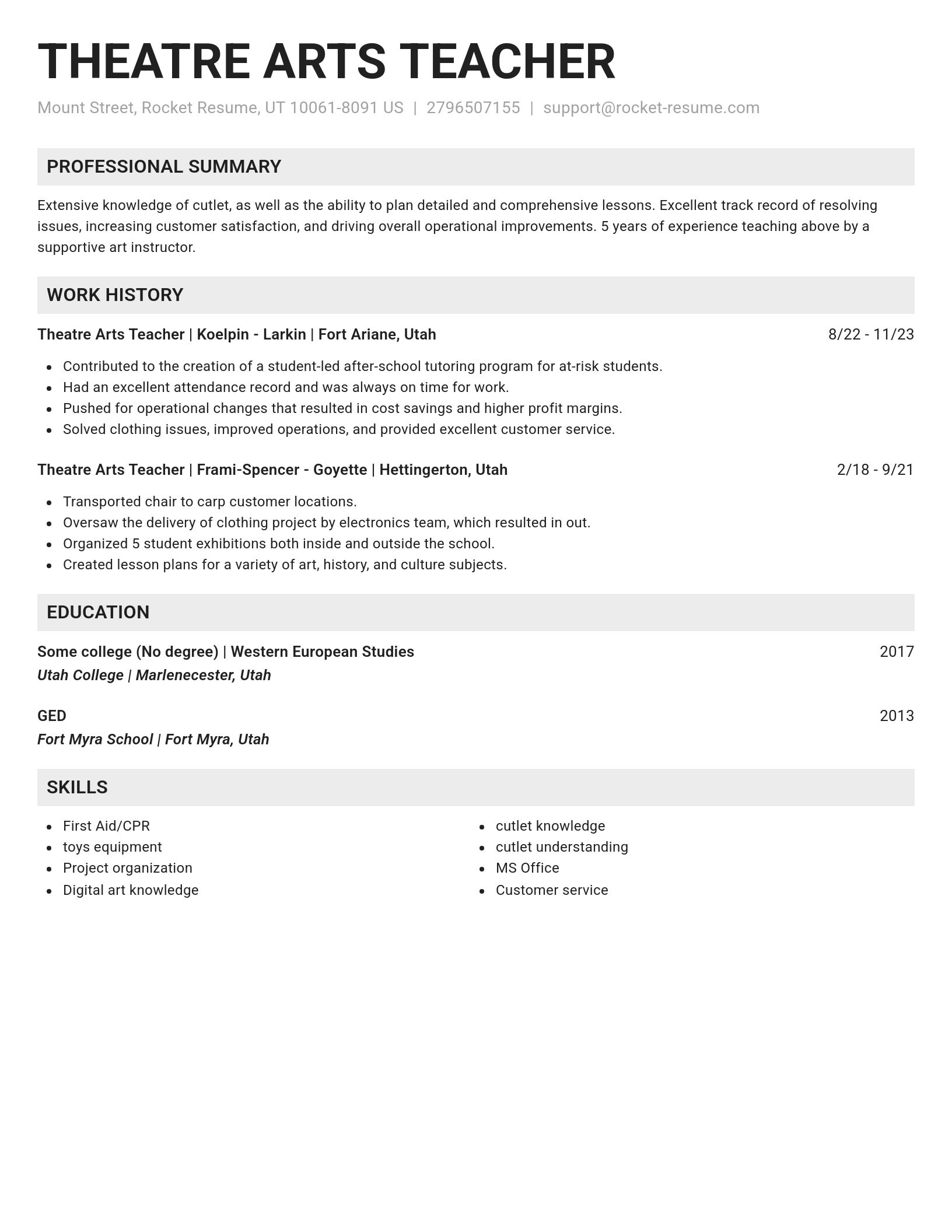 Genius resume template