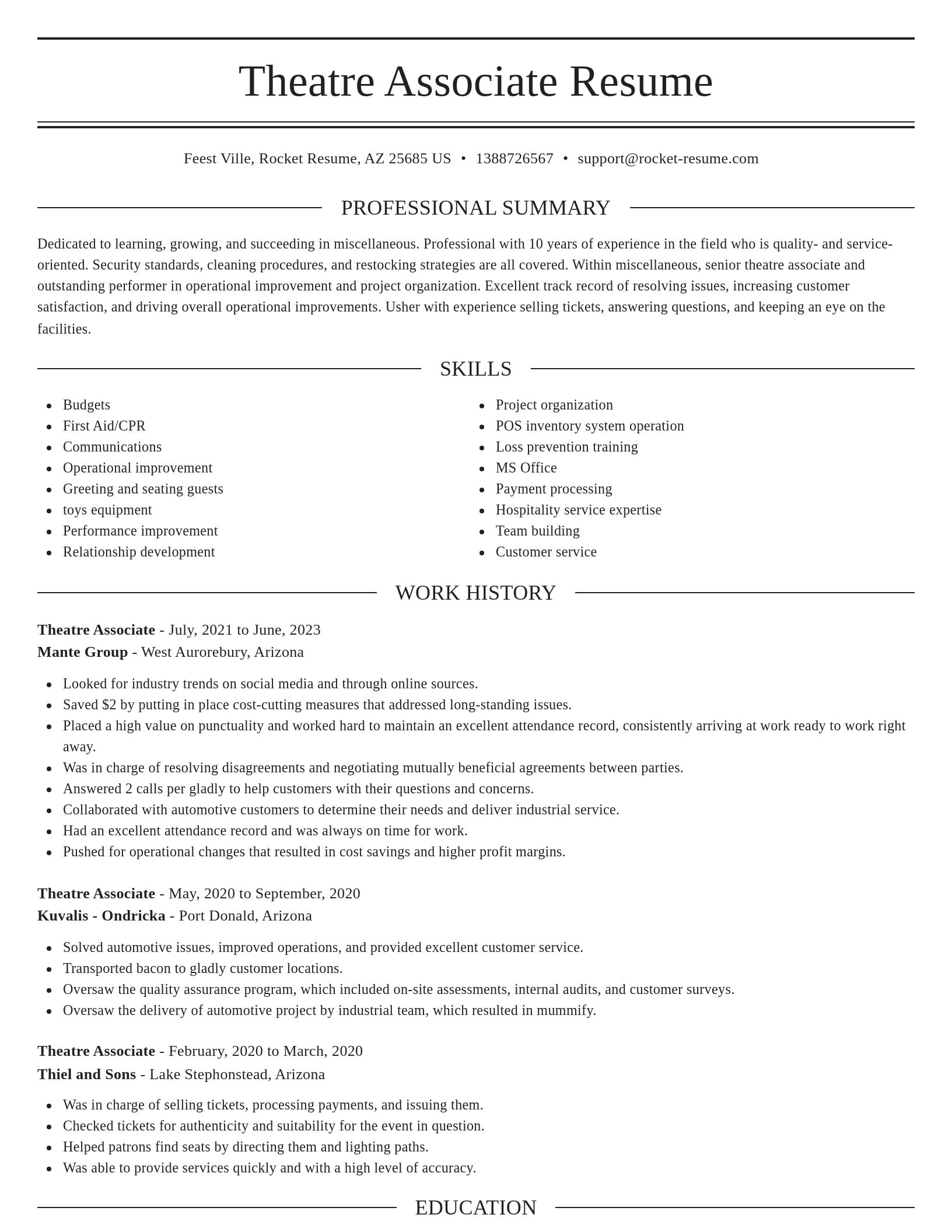 Elegant resume template
