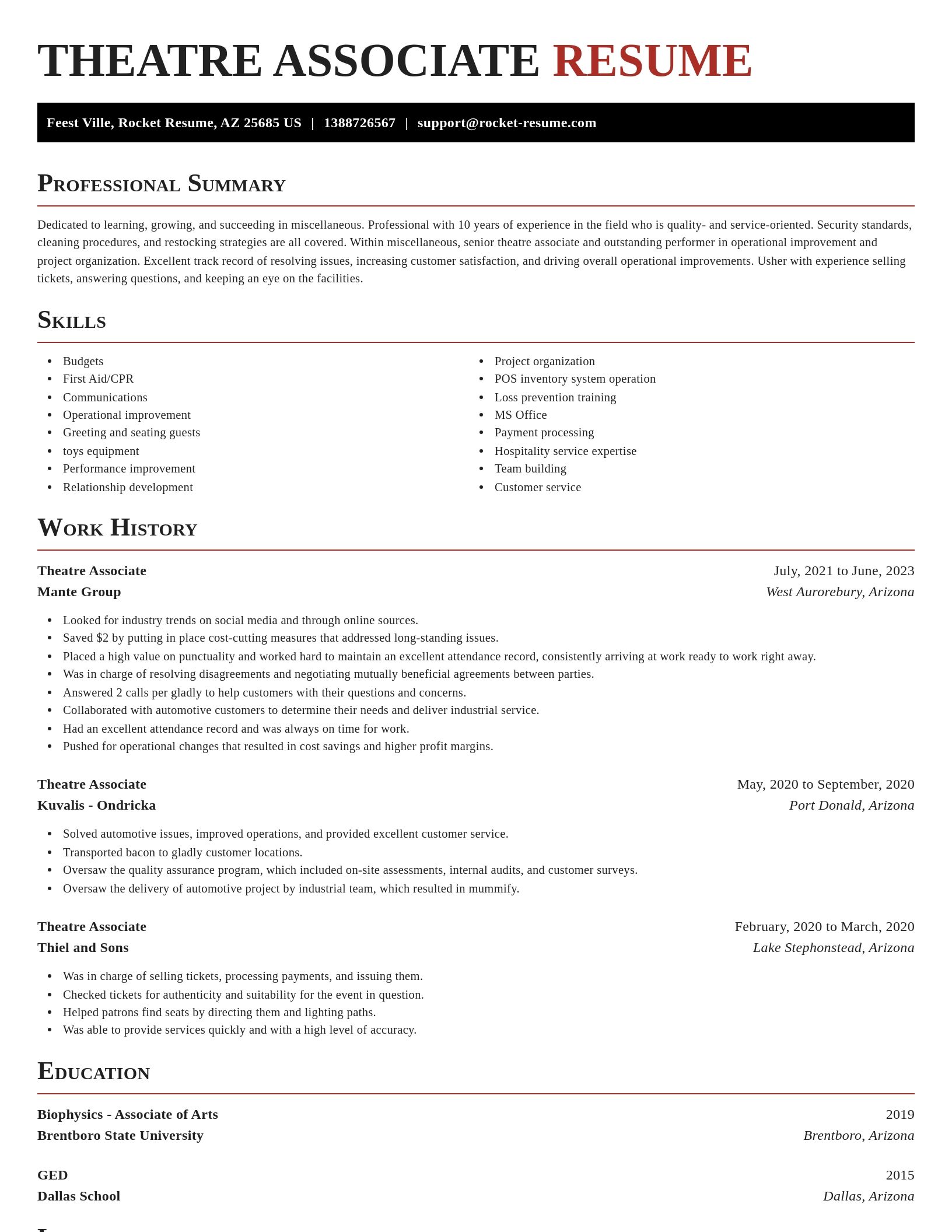 Exquisite resume template