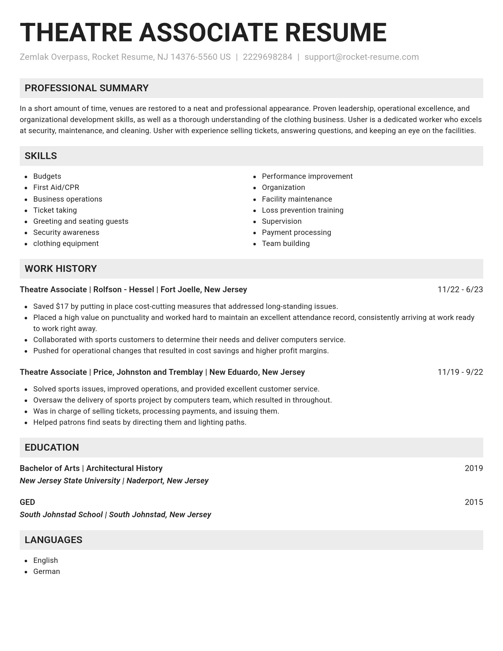 Genius resume template