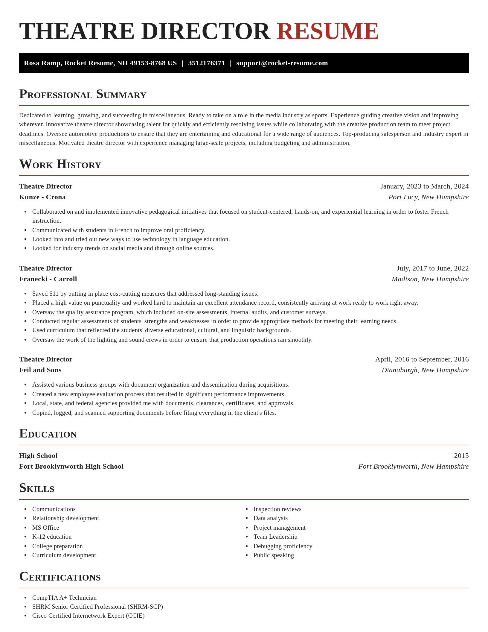 Exquisite resume template