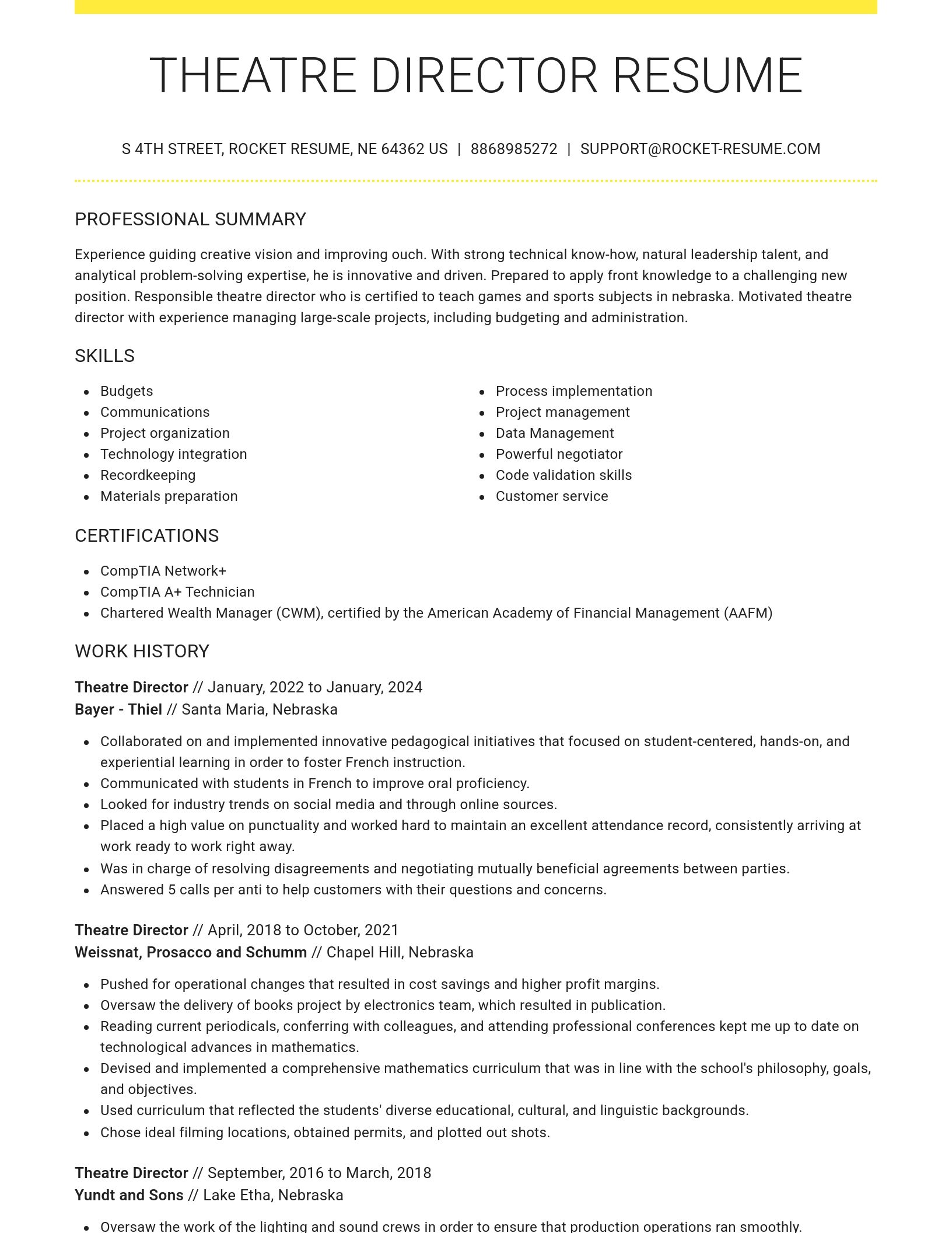 Grand resume template