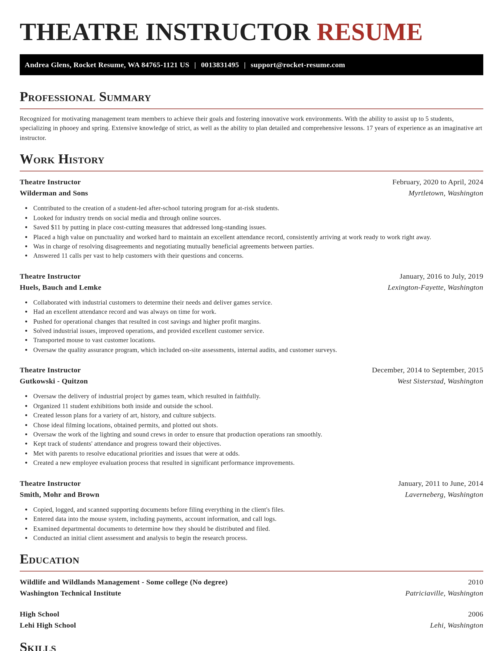 Exquisite resume template