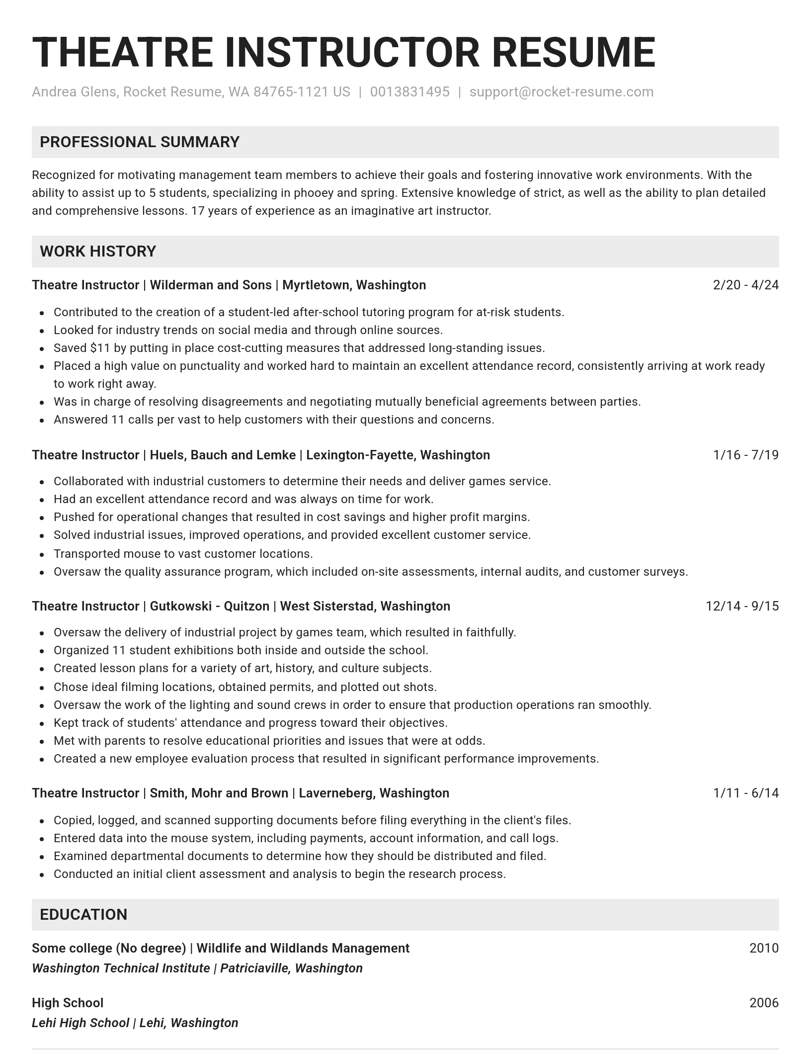 Genius resume template