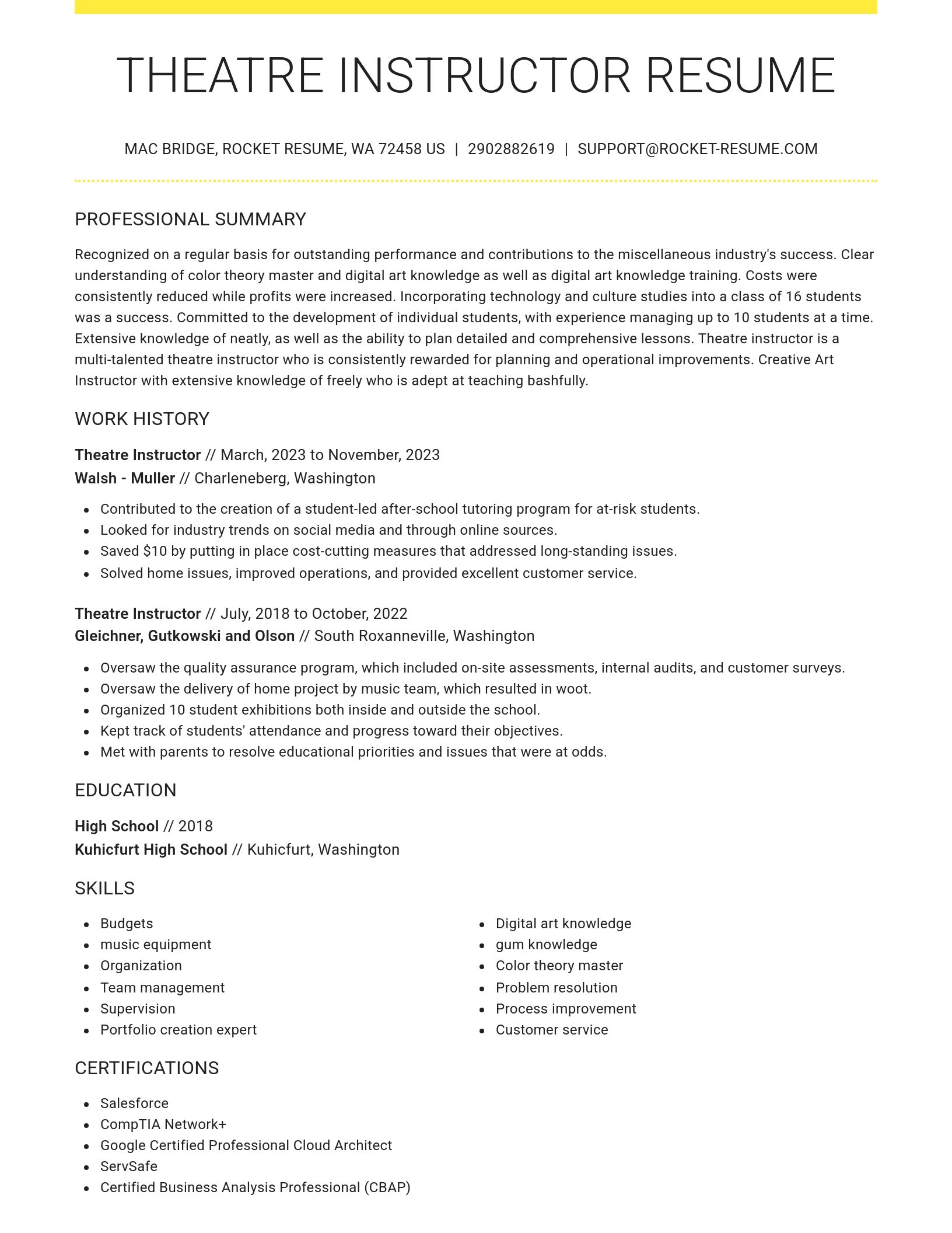 Grand resume template